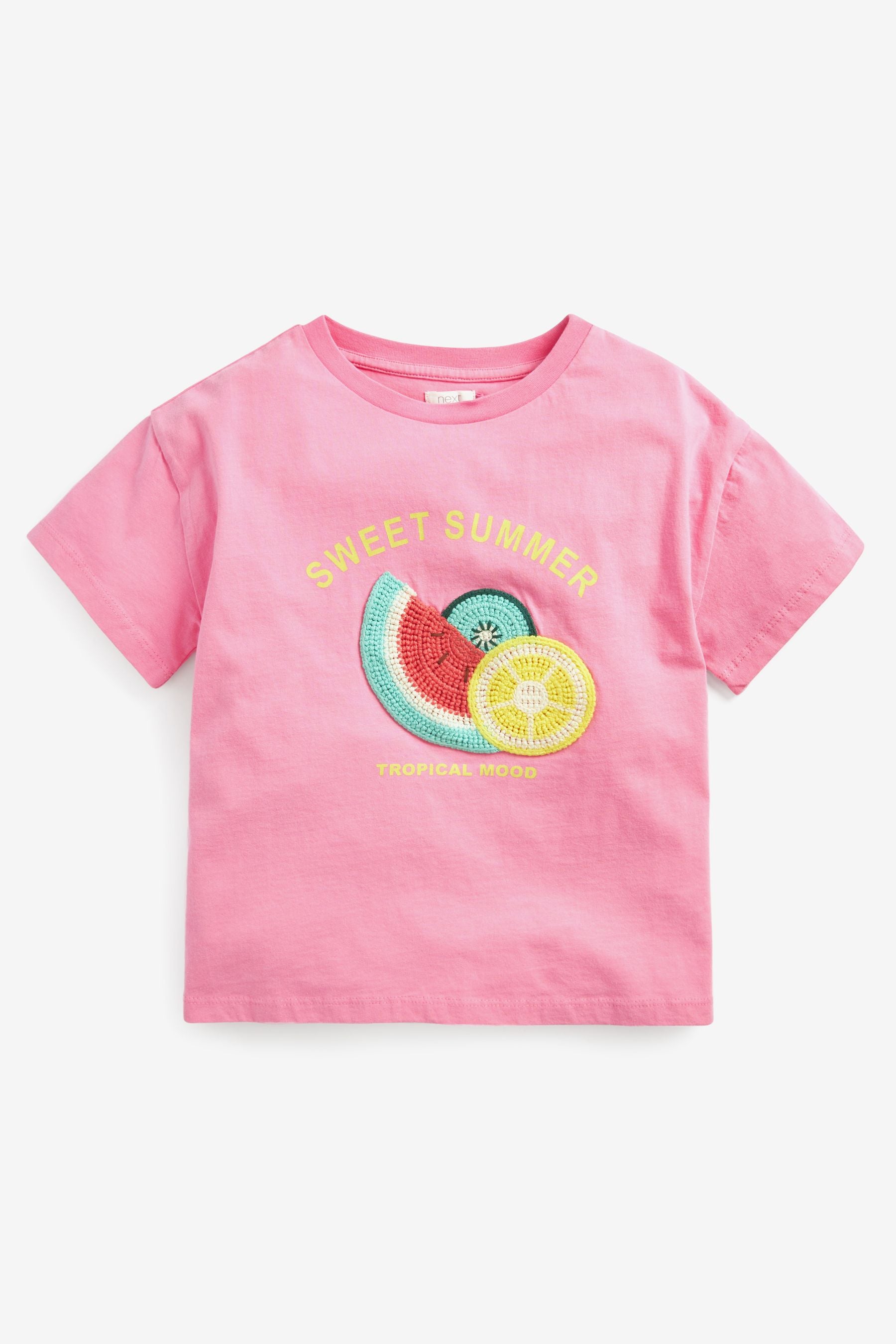 Pink Crochet Fruit T-Shirt (3-16yrs)