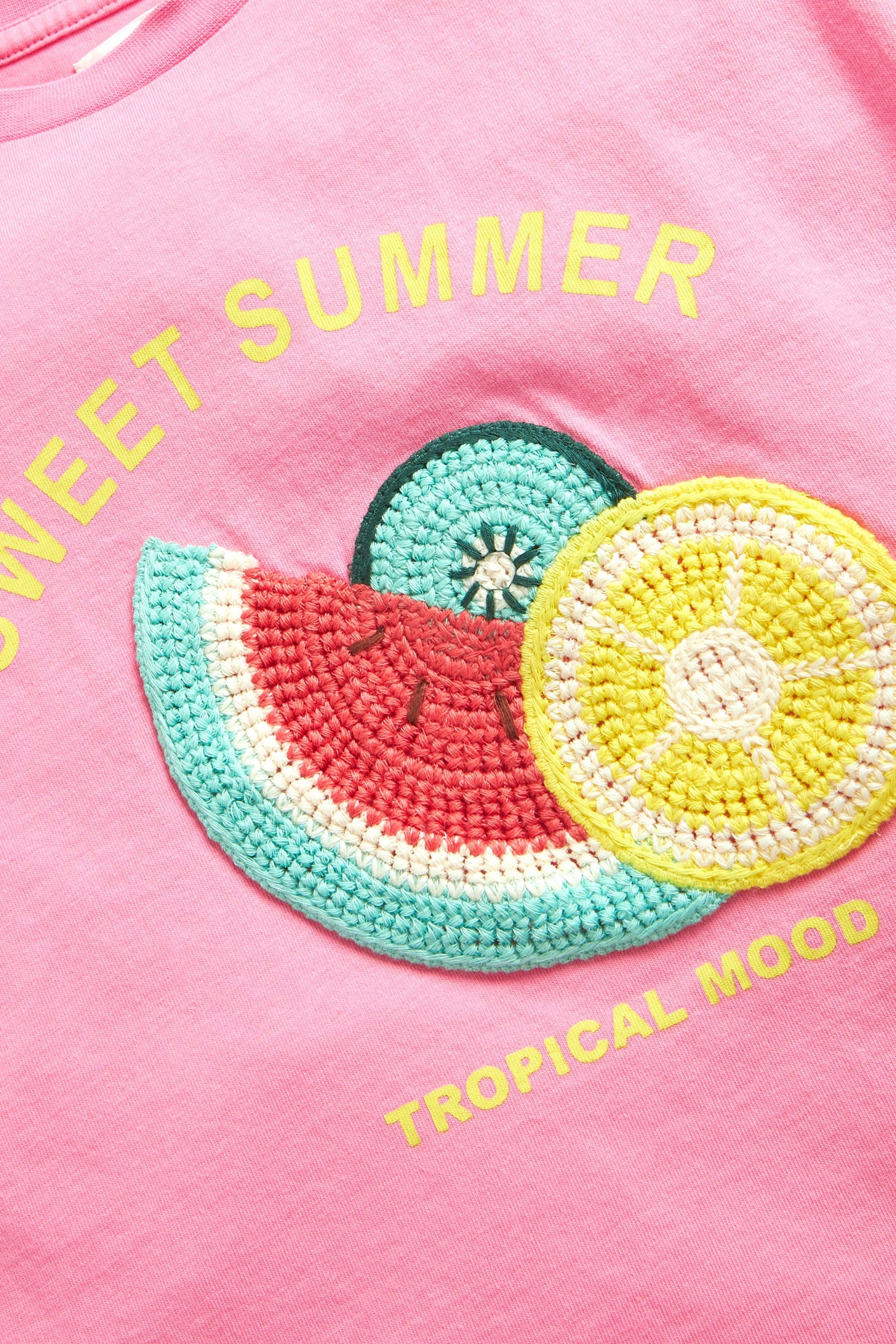 Pink Crochet Fruit T-Shirt (3-16yrs)