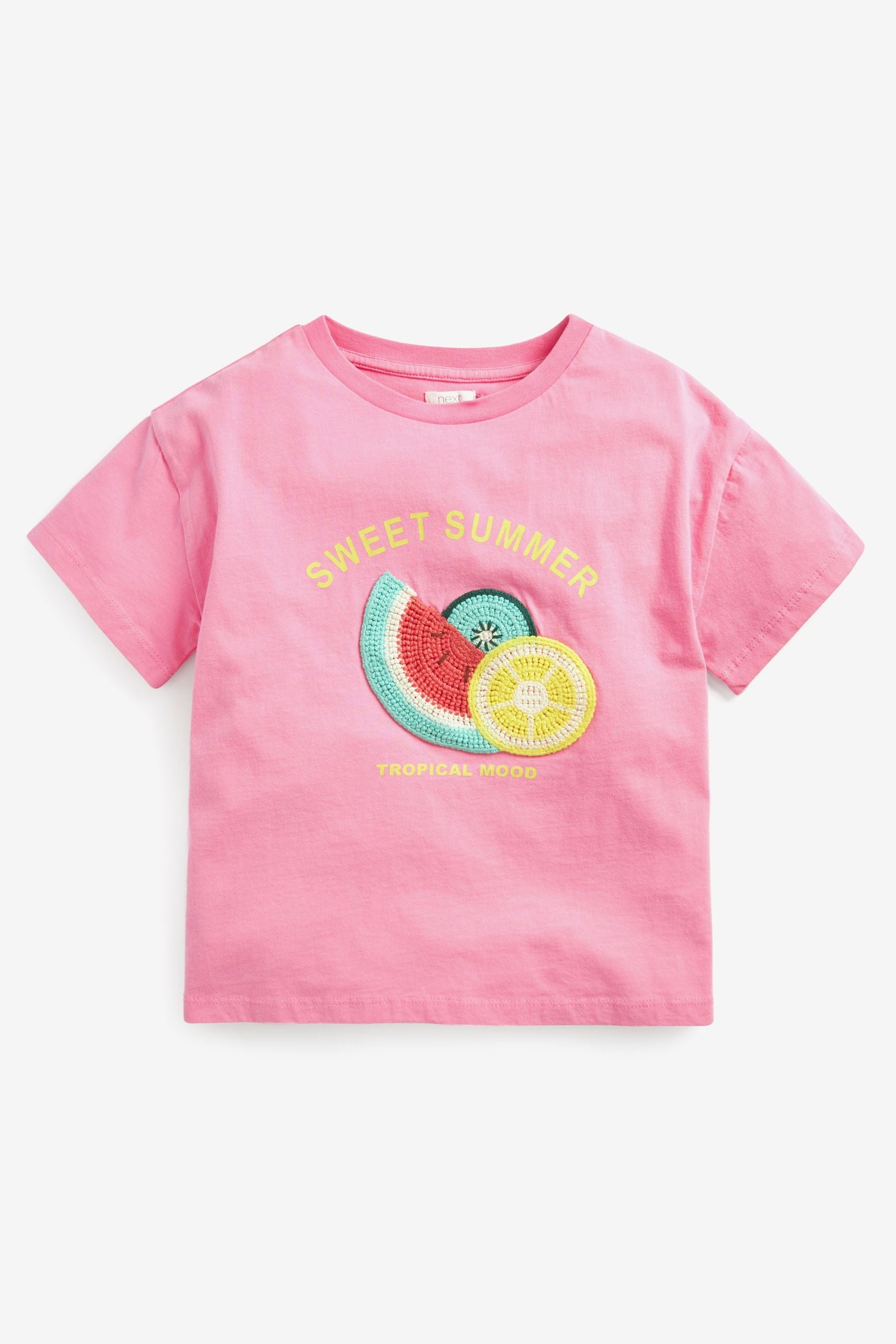 Pink Crochet Fruit T-Shirt (3-16yrs)