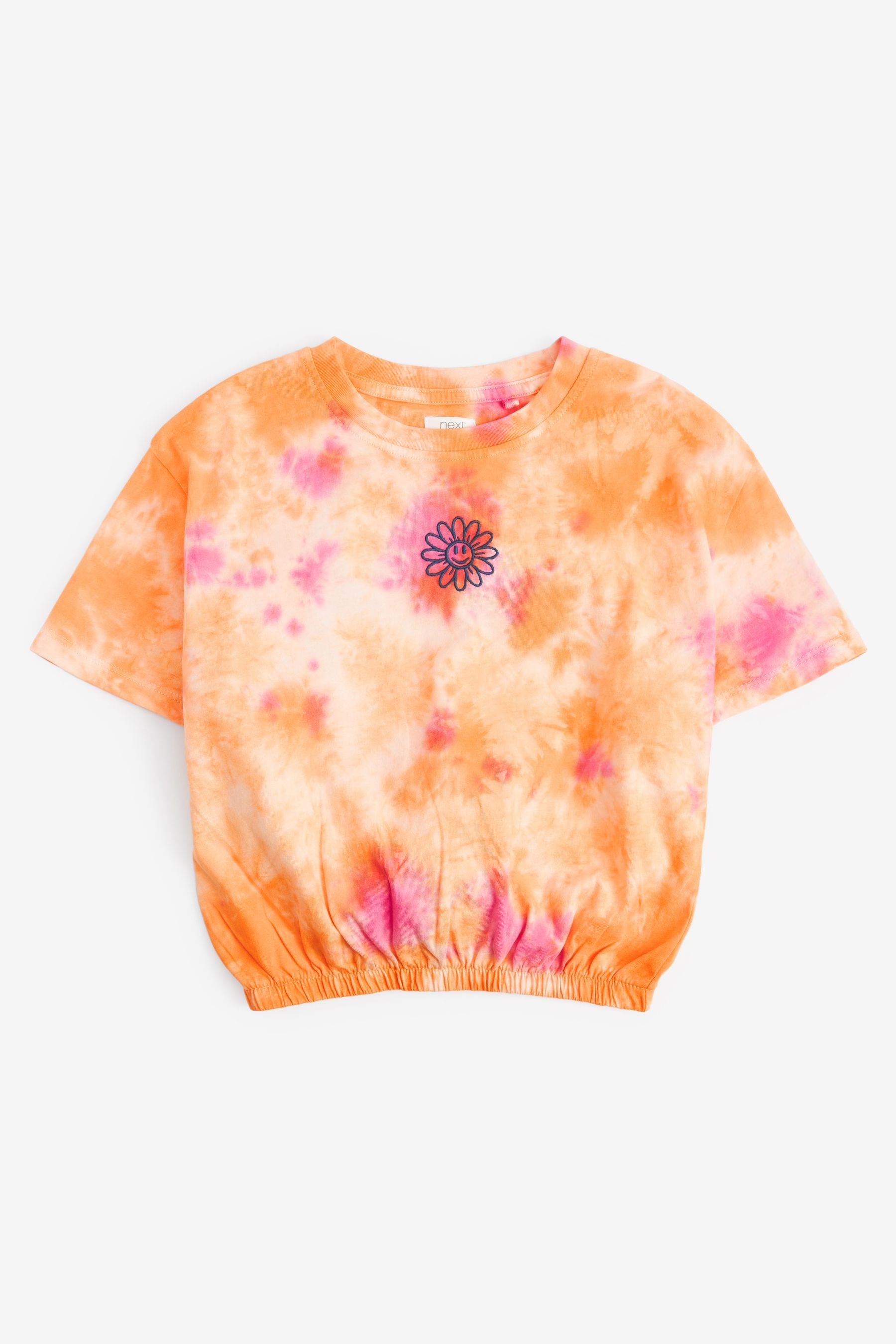 Orange Tie Dye Embroidered T-Shirt (3-16yrs)