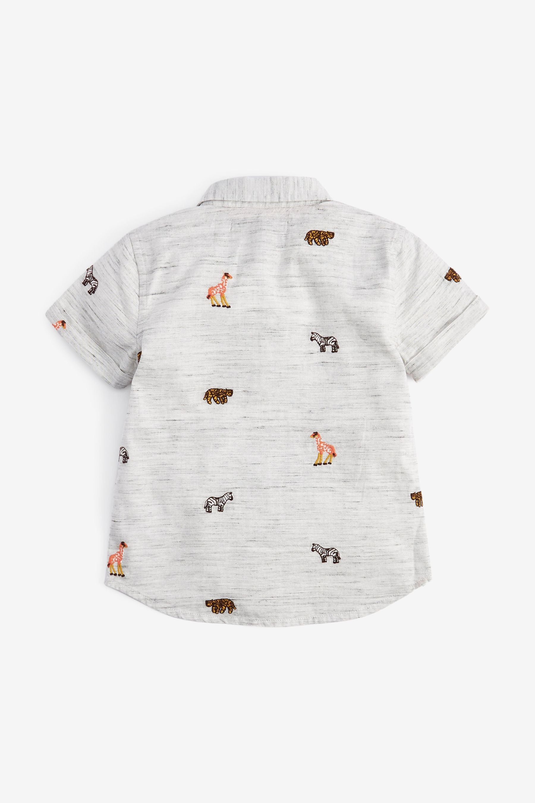 Neutral Embroidered Animal Shirt Shirt (3mths-7yrs)