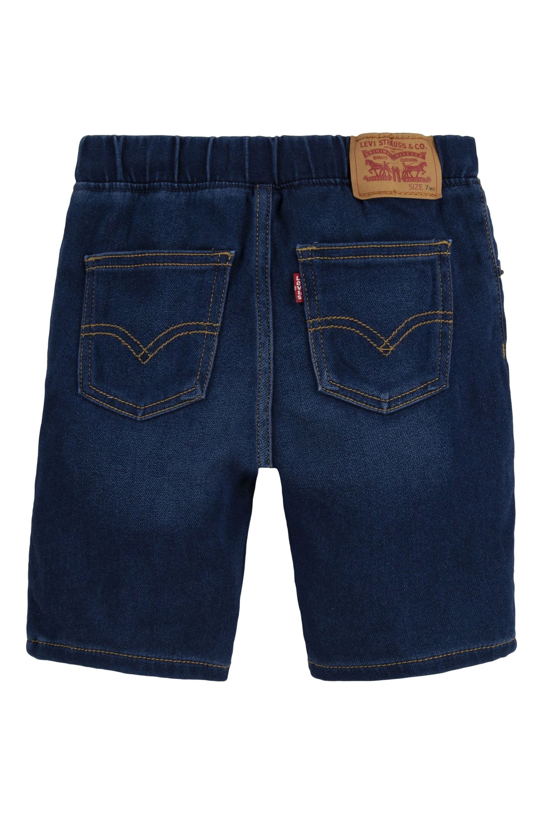 Dark Blue Levi's® Denim Skinny Shorts