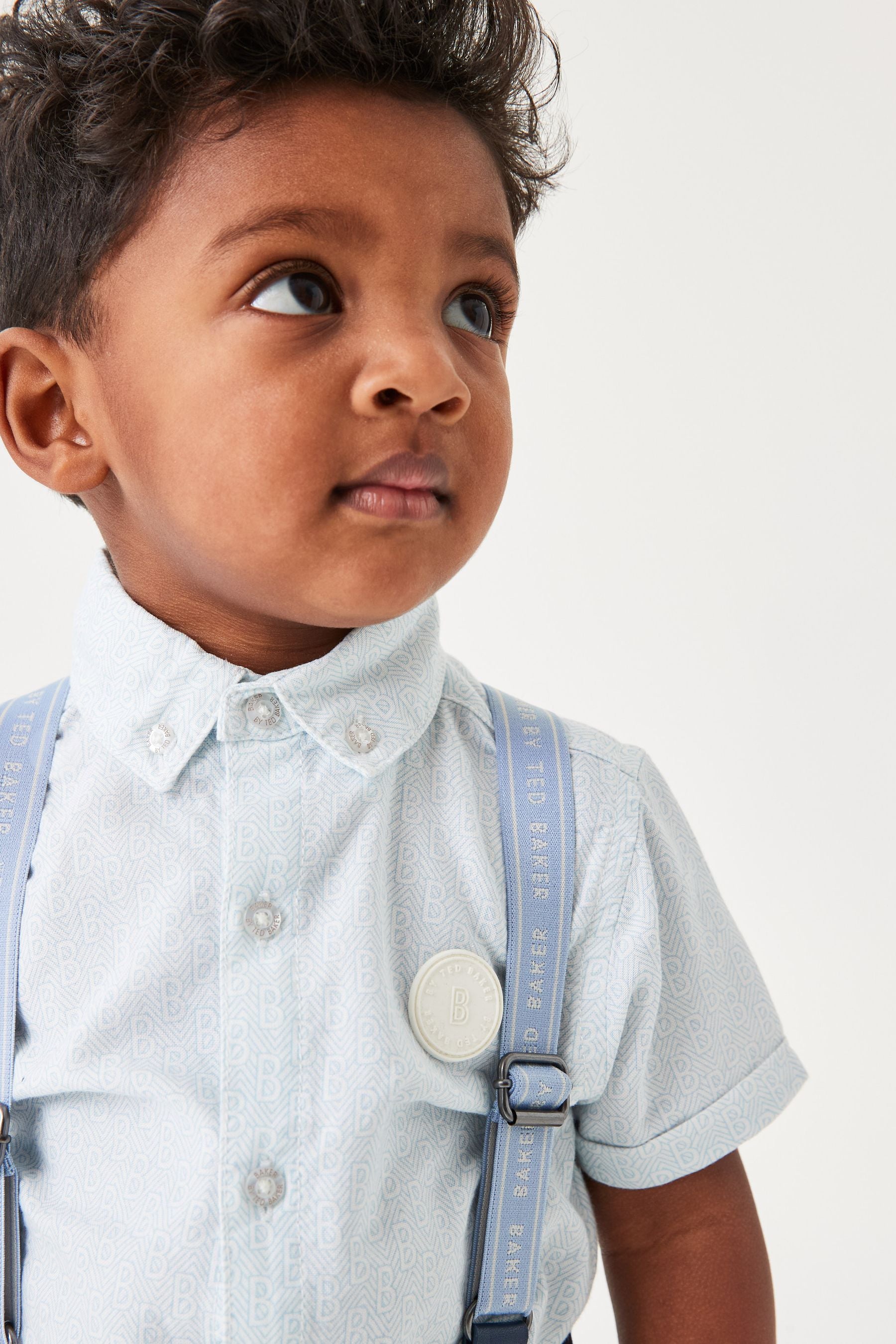 Baker by Ted Baker Navy Chino Shirt And Braces Set