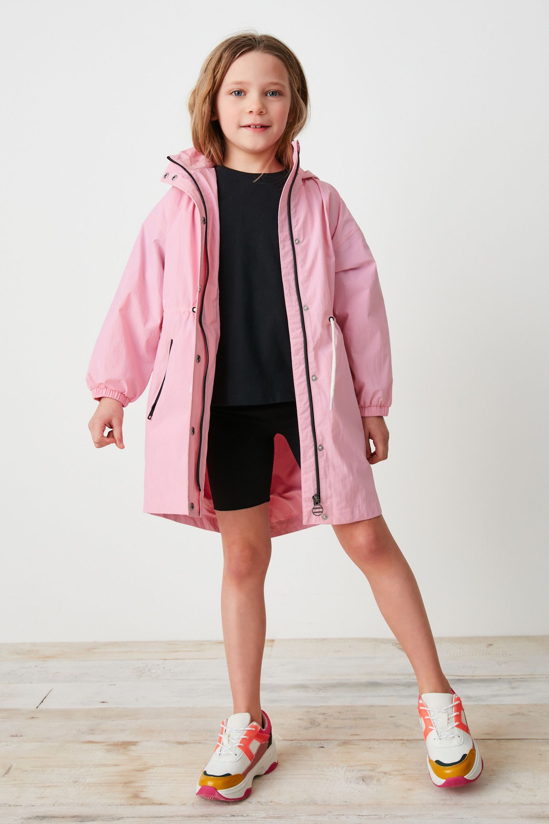 Pink Waterproof Longline Cagoule (3-16yrs)