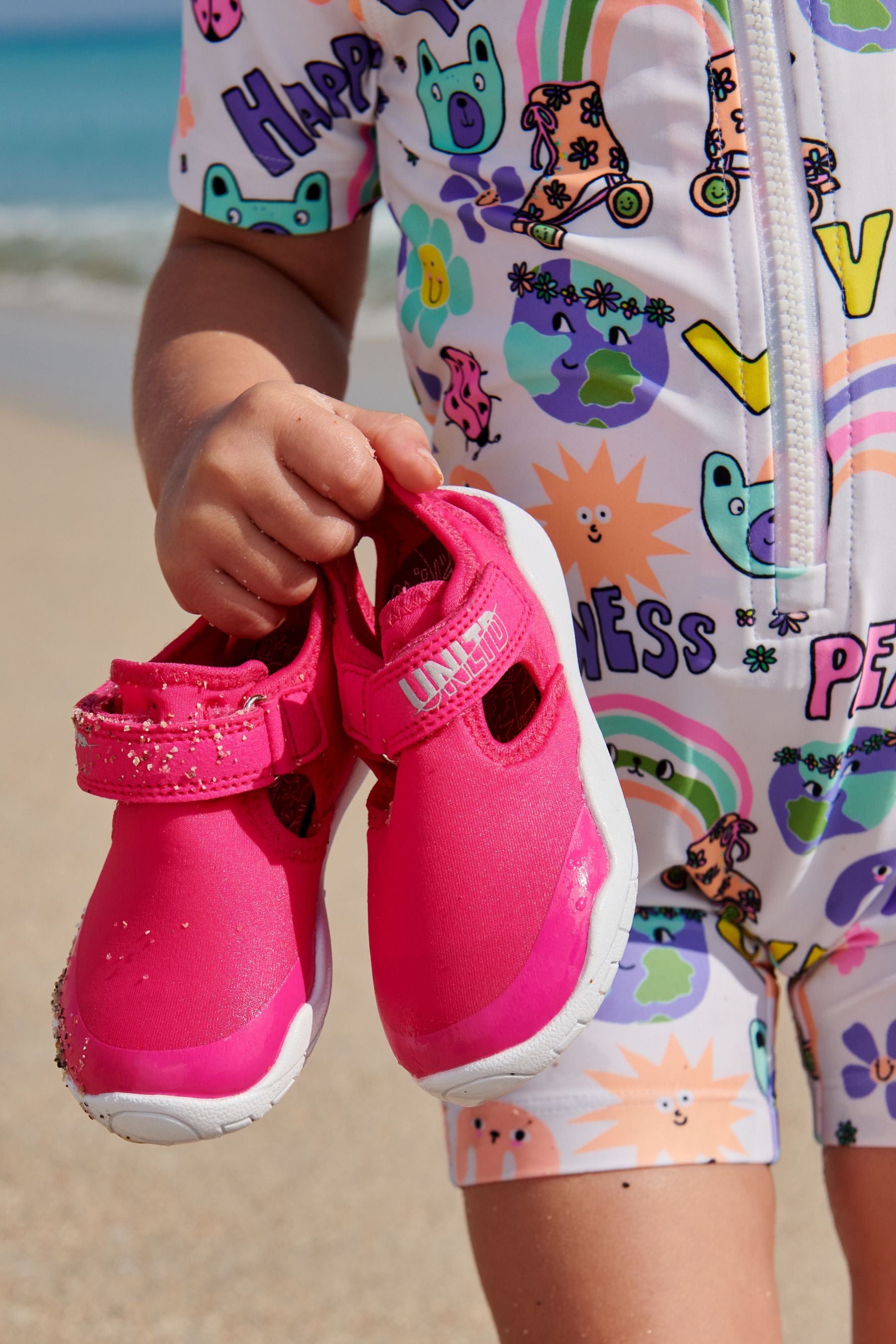 Hot Pink Beach Sock Shoes