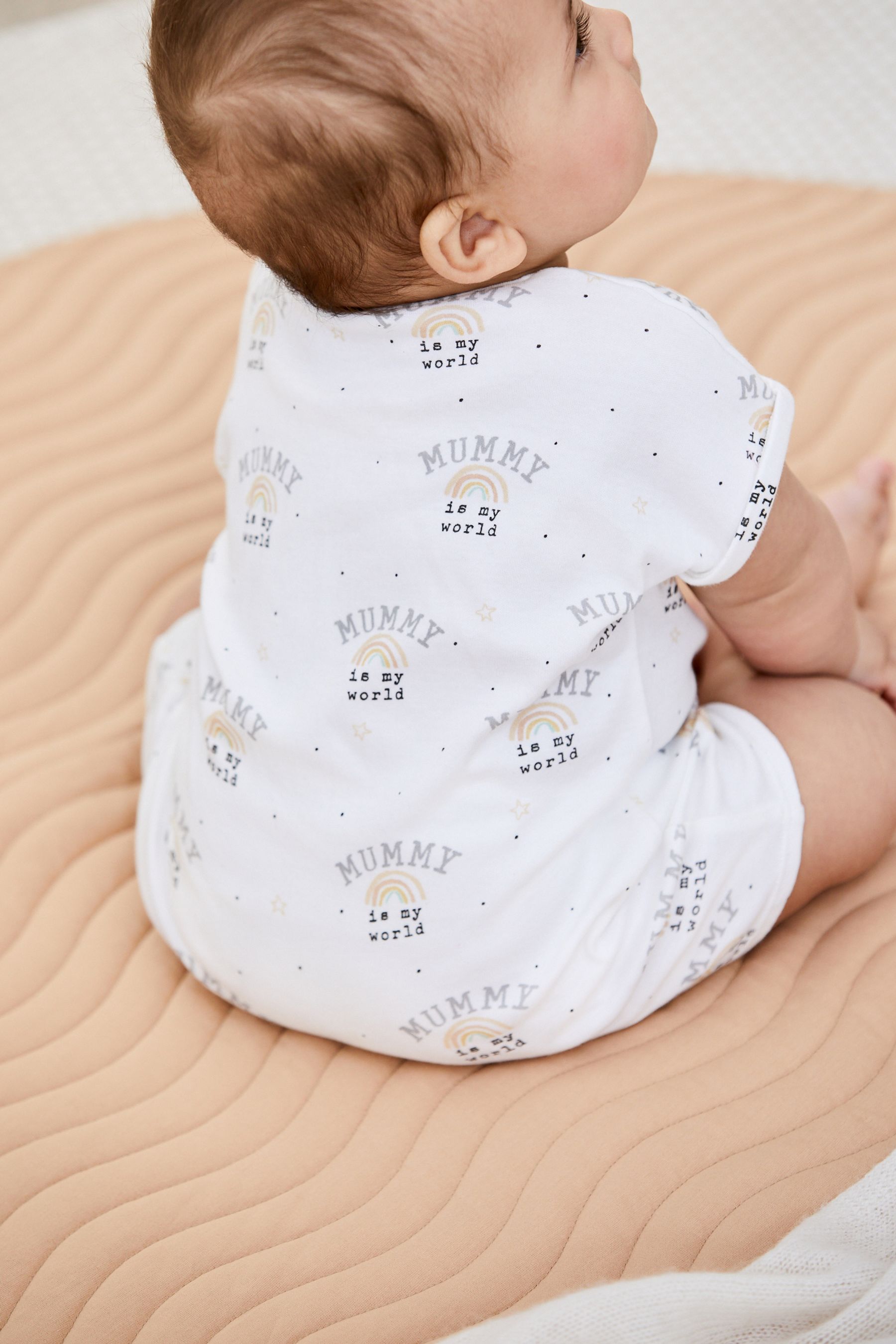 Cream Mummy Rainbow Single Romper (0mths-3yrs)