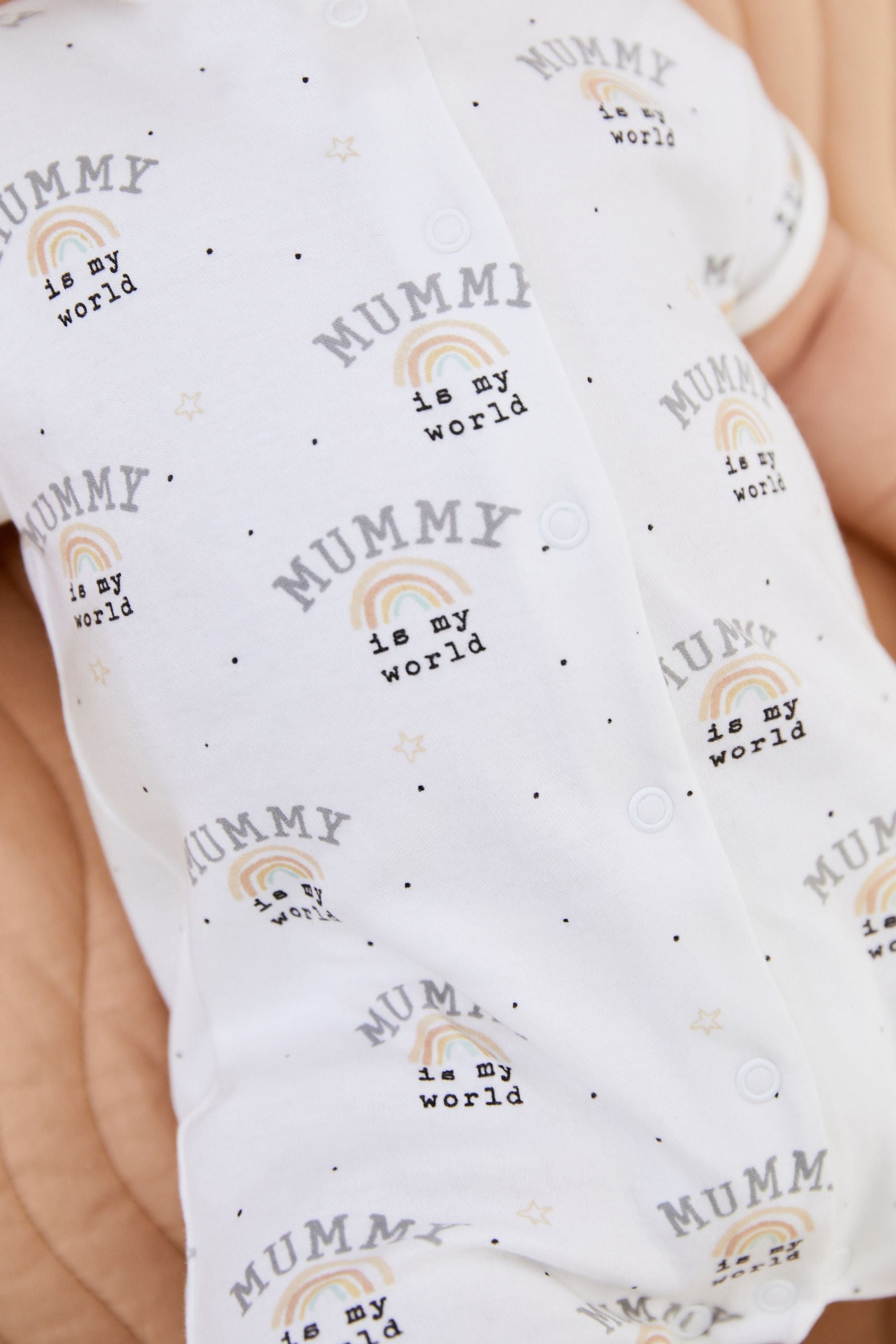 Cream Mummy Rainbow Single Romper (0mths-3yrs)