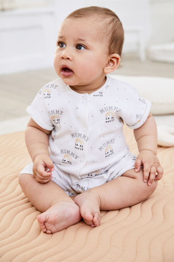 Cream Mummy Rainbow Single Romper (0mths-3yrs)