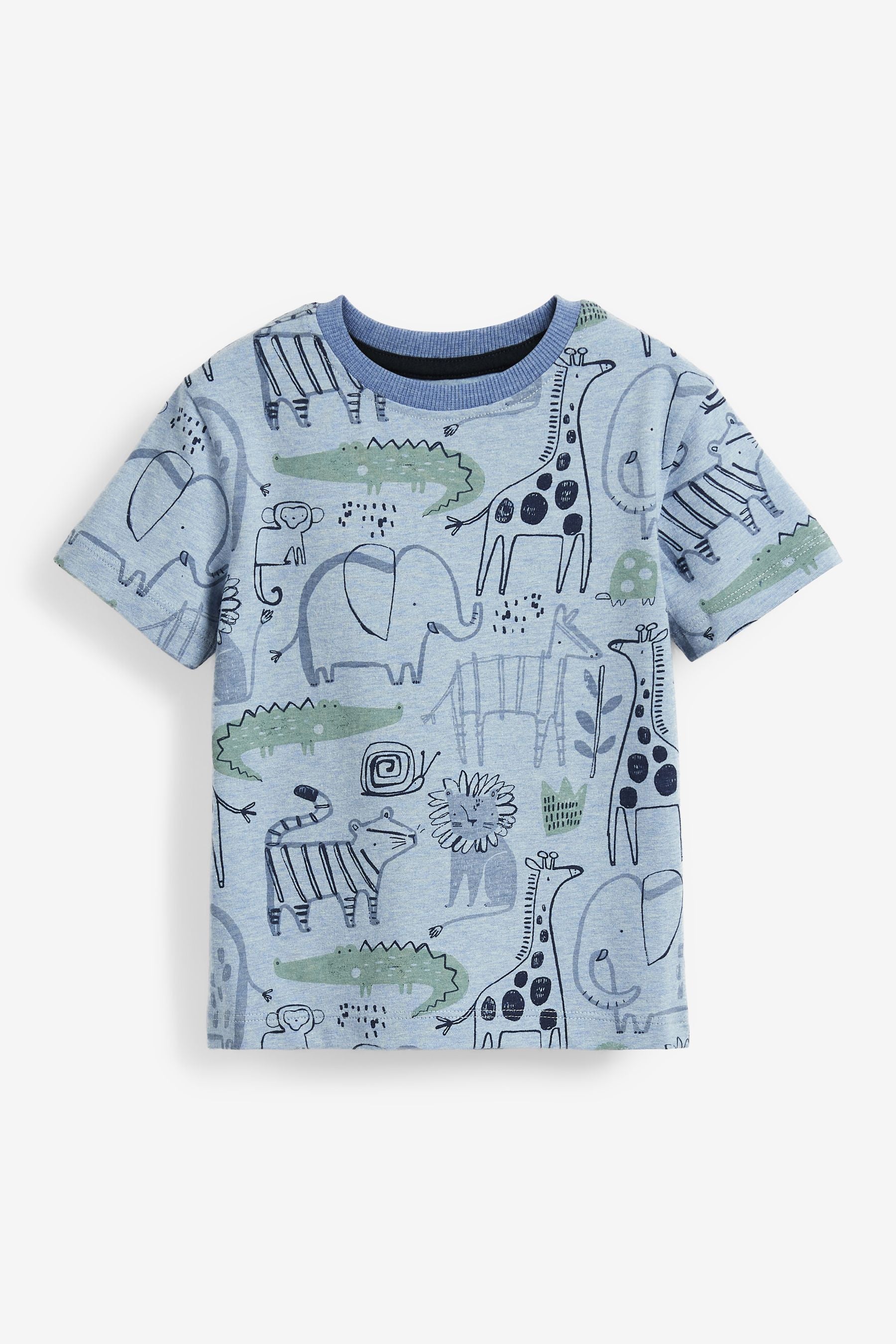 Blue Animals 3 Pack Short Pyjamas (9mths-12yrs)