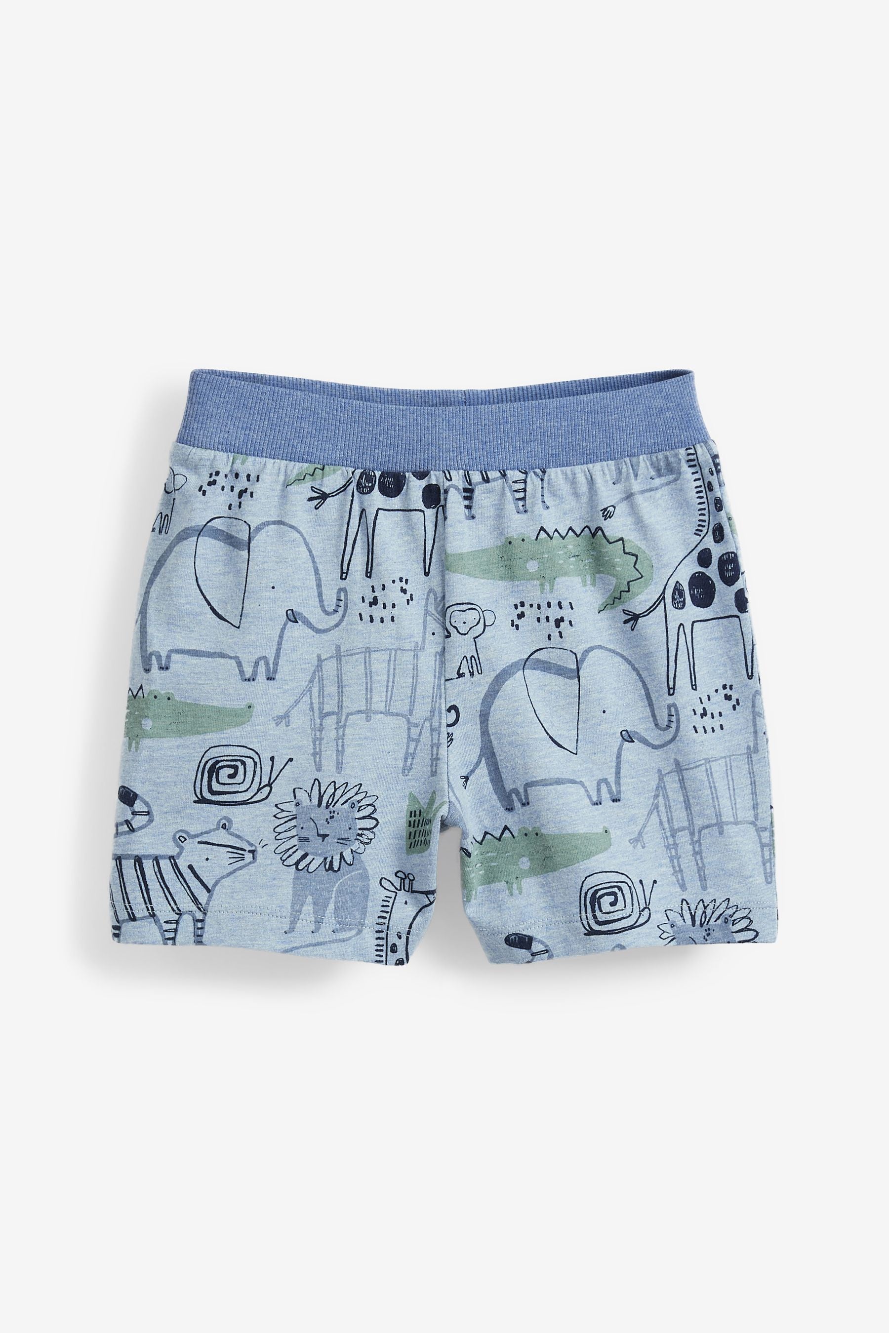 Blue Animals 3 Pack Short Pyjamas (9mths-12yrs)