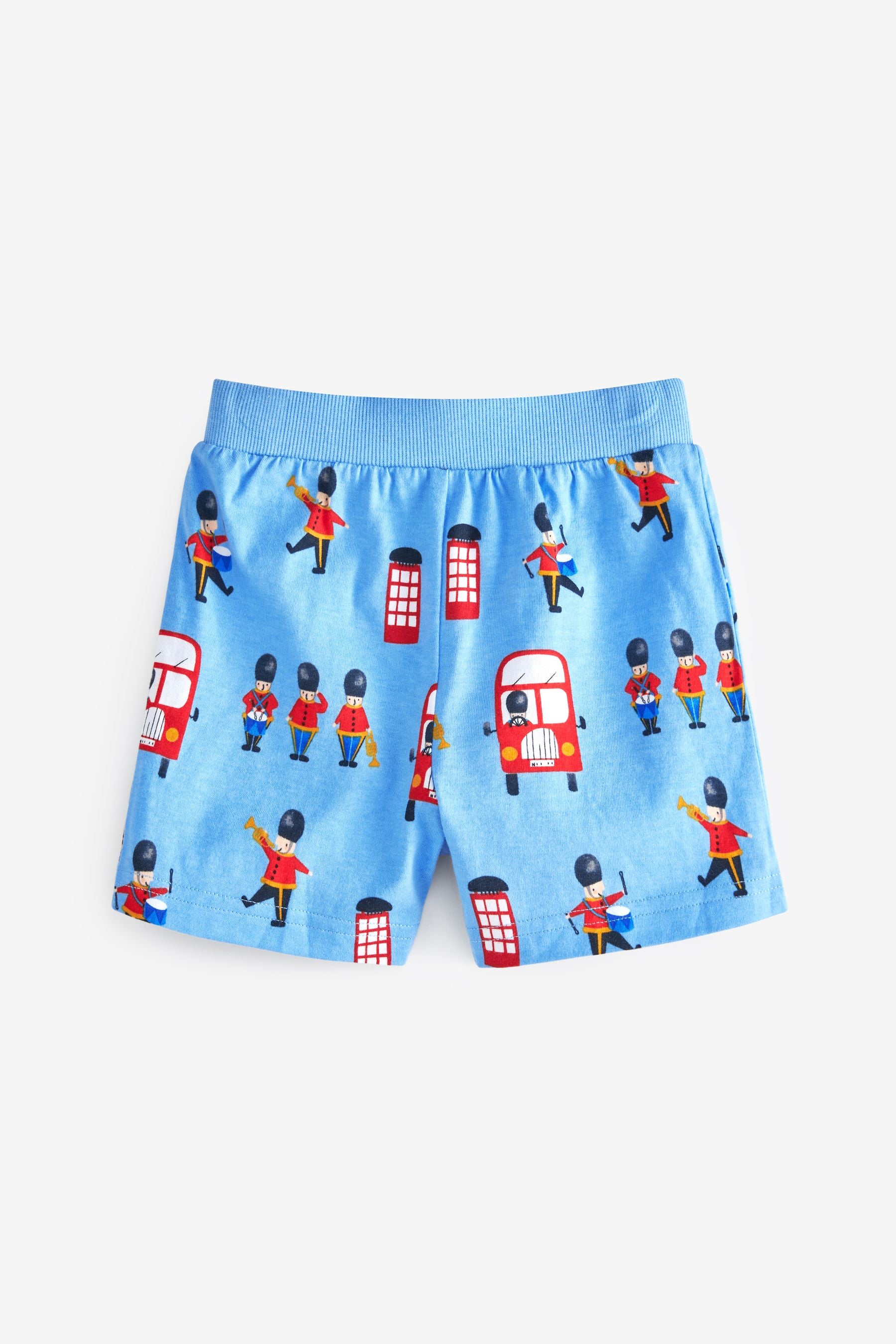 Blue/White Soldiers 3 Pack Short Pyjamas (9mths-8yrs)