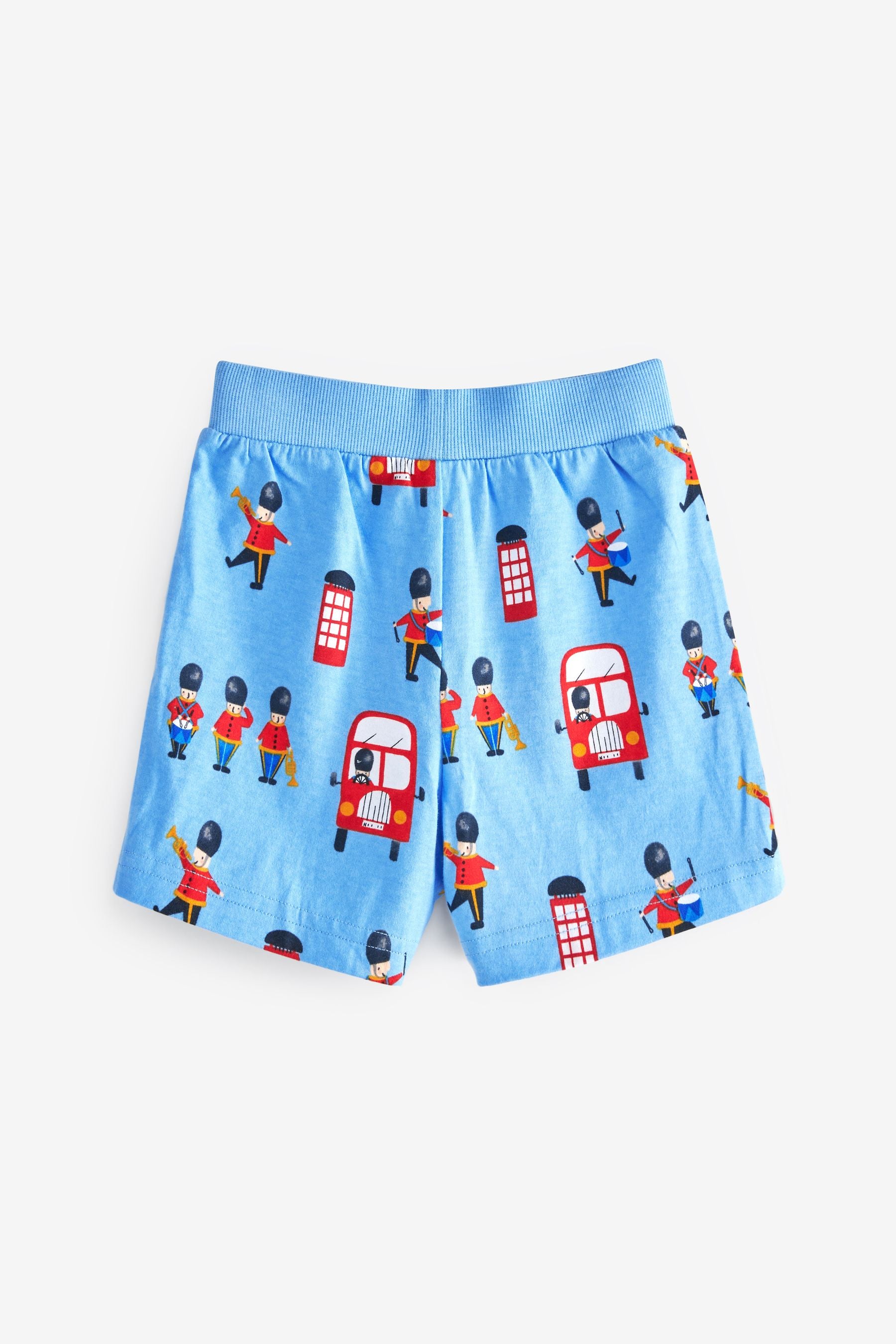 Blue/White Soldiers 3 Pack Short Pyjamas (9mths-8yrs)