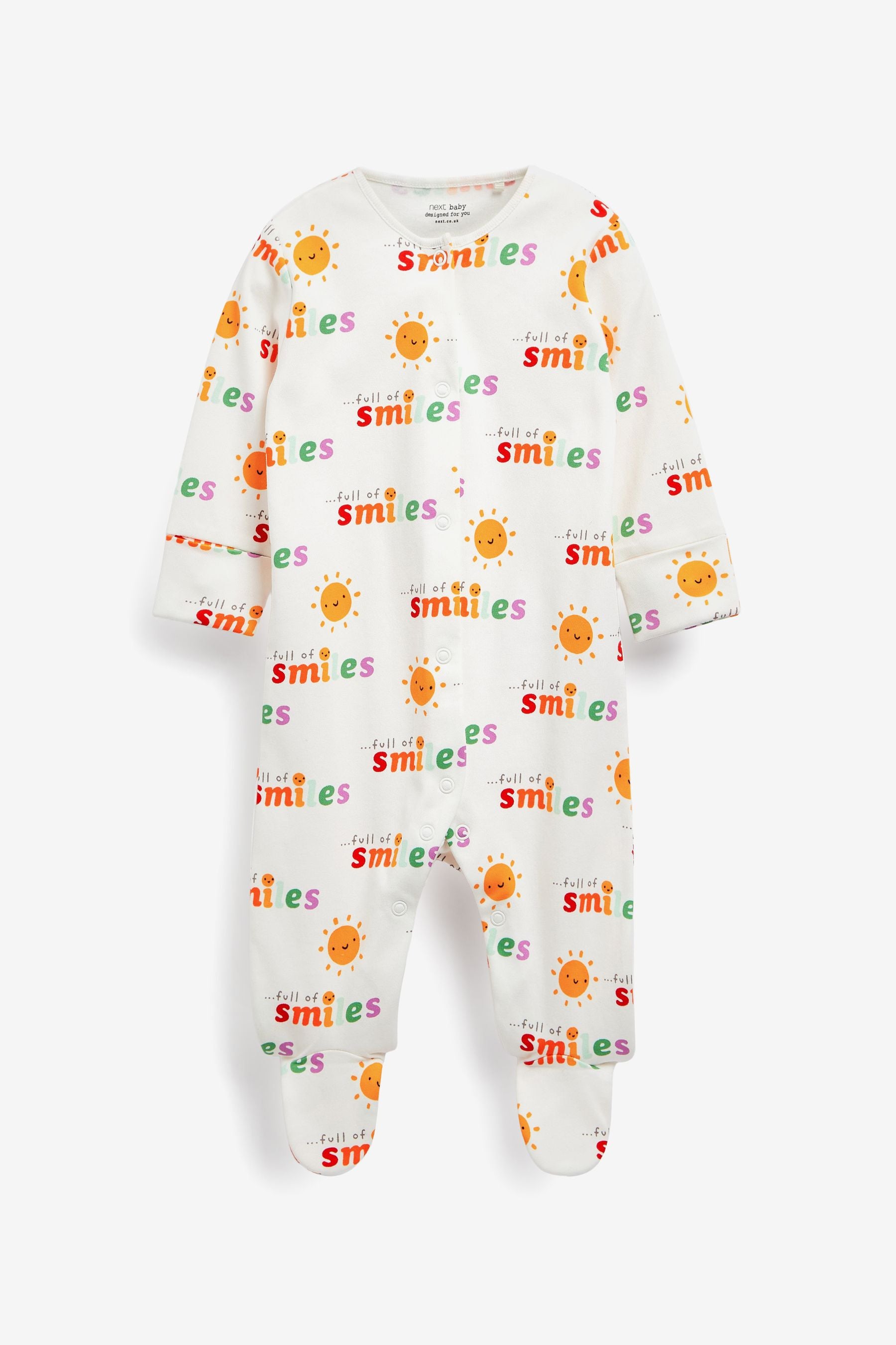 Bright Rainbow 4 Pack Sleepsuits (0mths-2yrs)