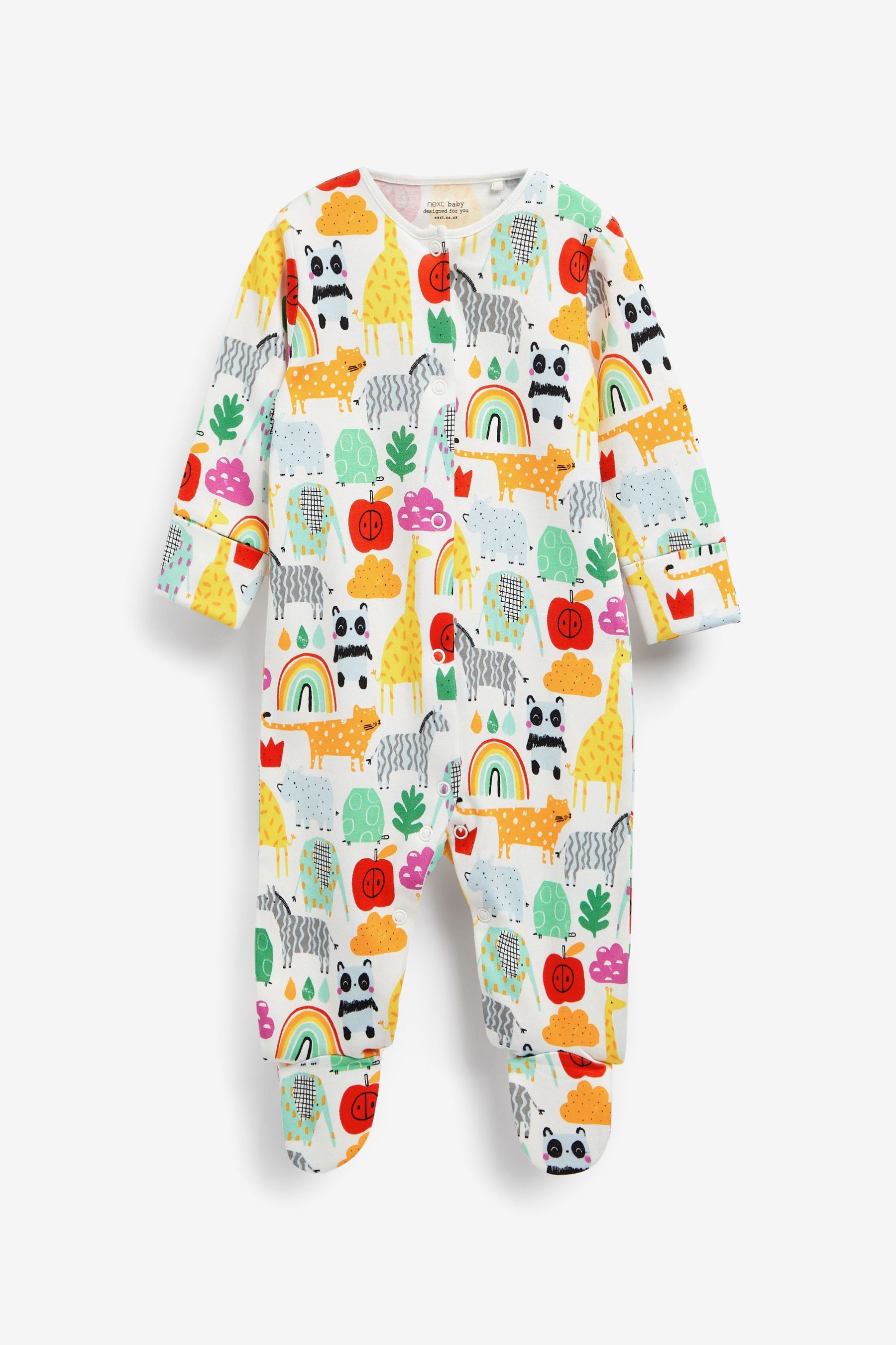 Bright Rainbow 4 Pack Sleepsuits (0mths-2yrs)