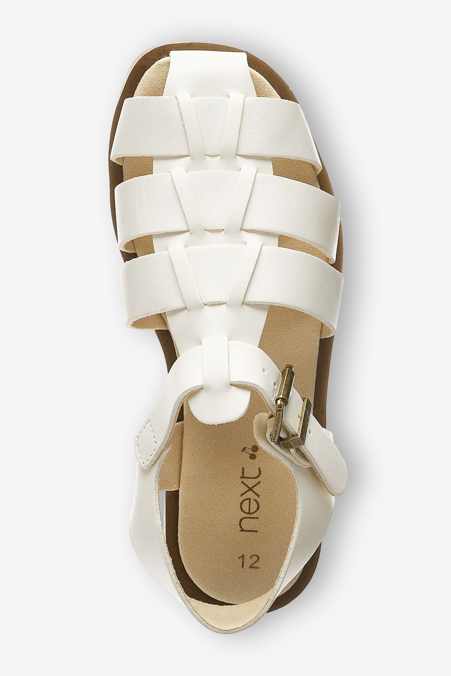 Cream Leather Fisherman Sandals