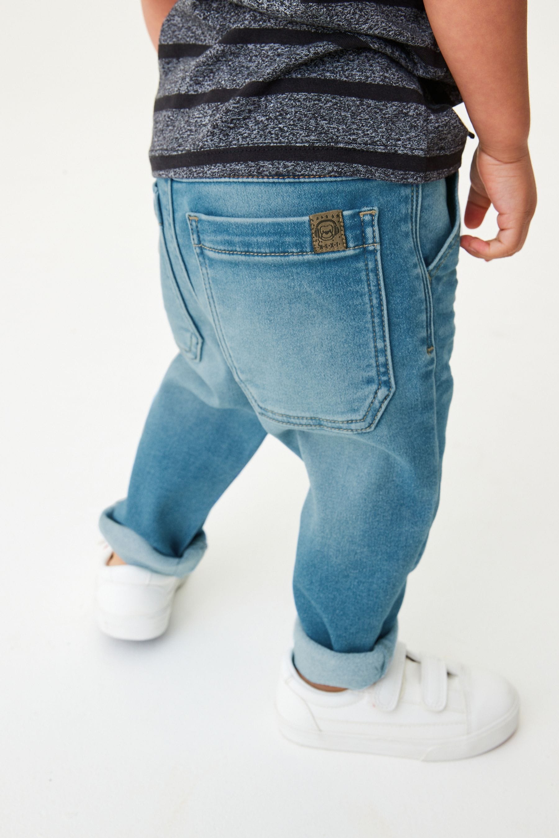 Mid Blue Denim Super Soft Pull-On Jeans With Stretch (3mths-7yrs)