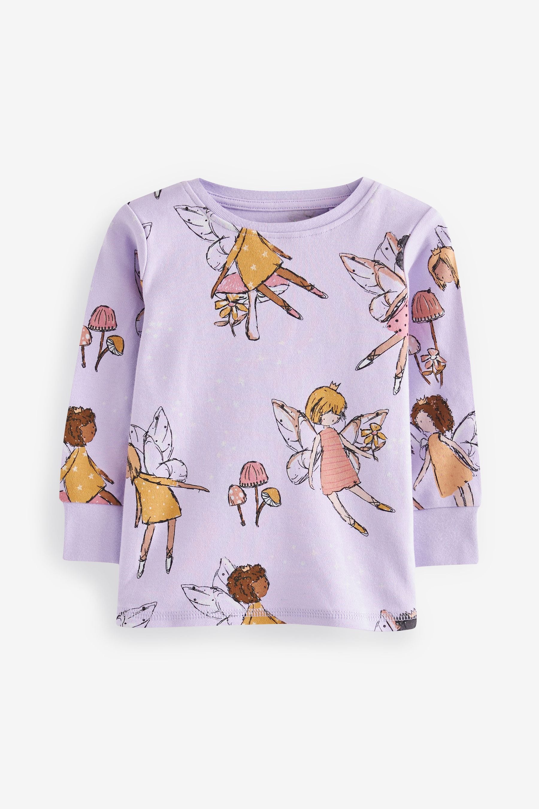 Pink/Lilac Fairy Graphic Pyjamas 2Pk