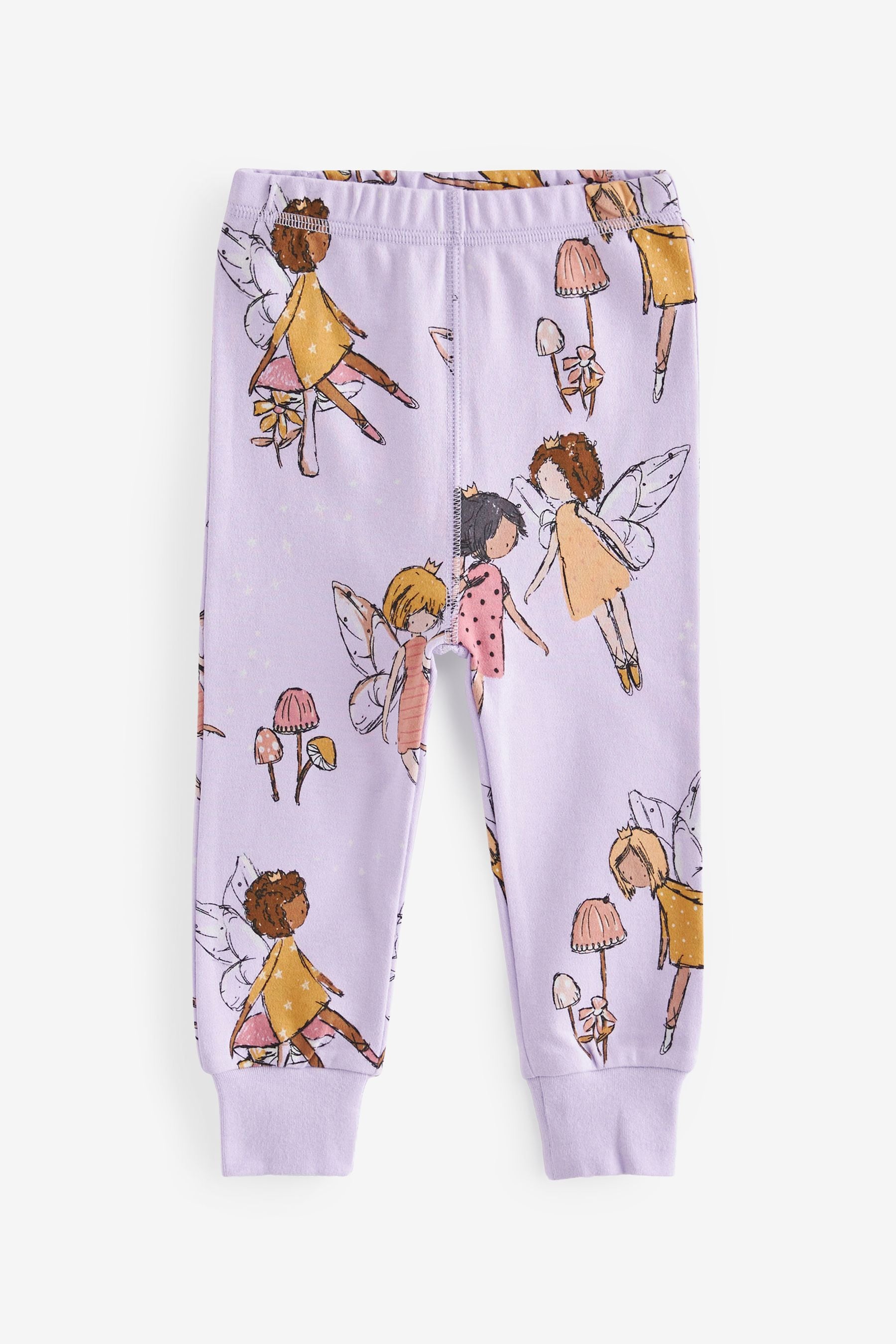 Pink/Lilac Fairy Graphic Pyjamas 2Pk