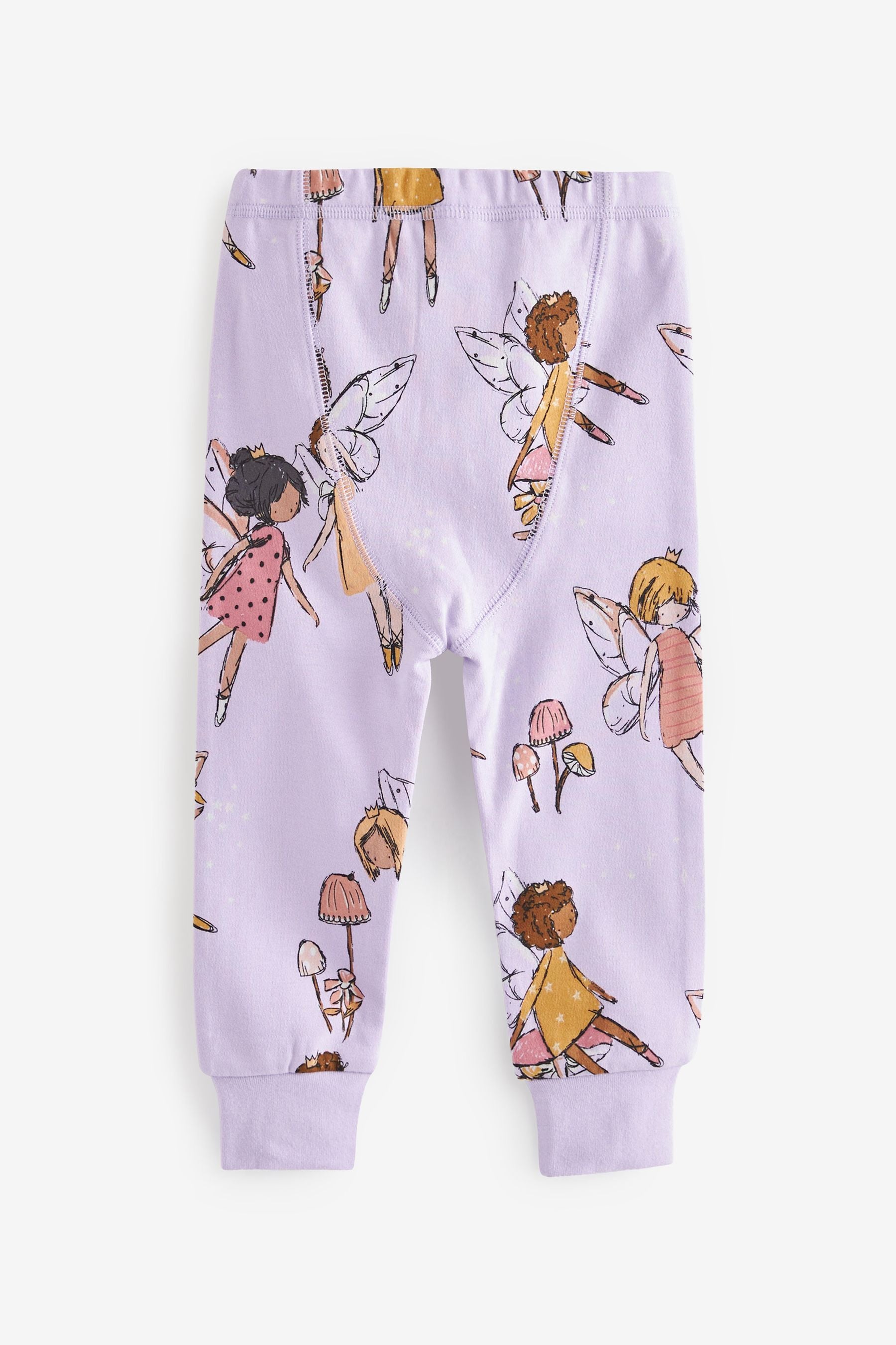 Pink/Lilac Fairy Graphic Pyjamas 2Pk