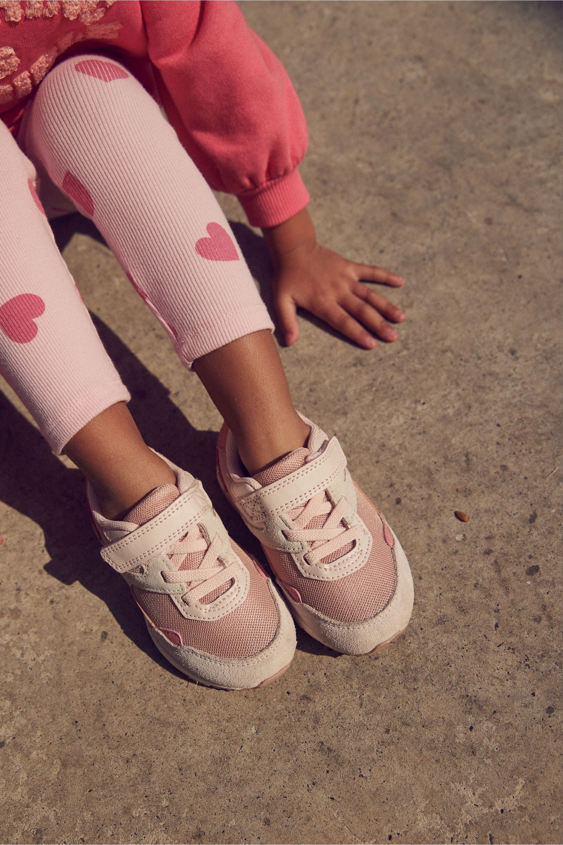 Pink Colourblock Chunky Trainers