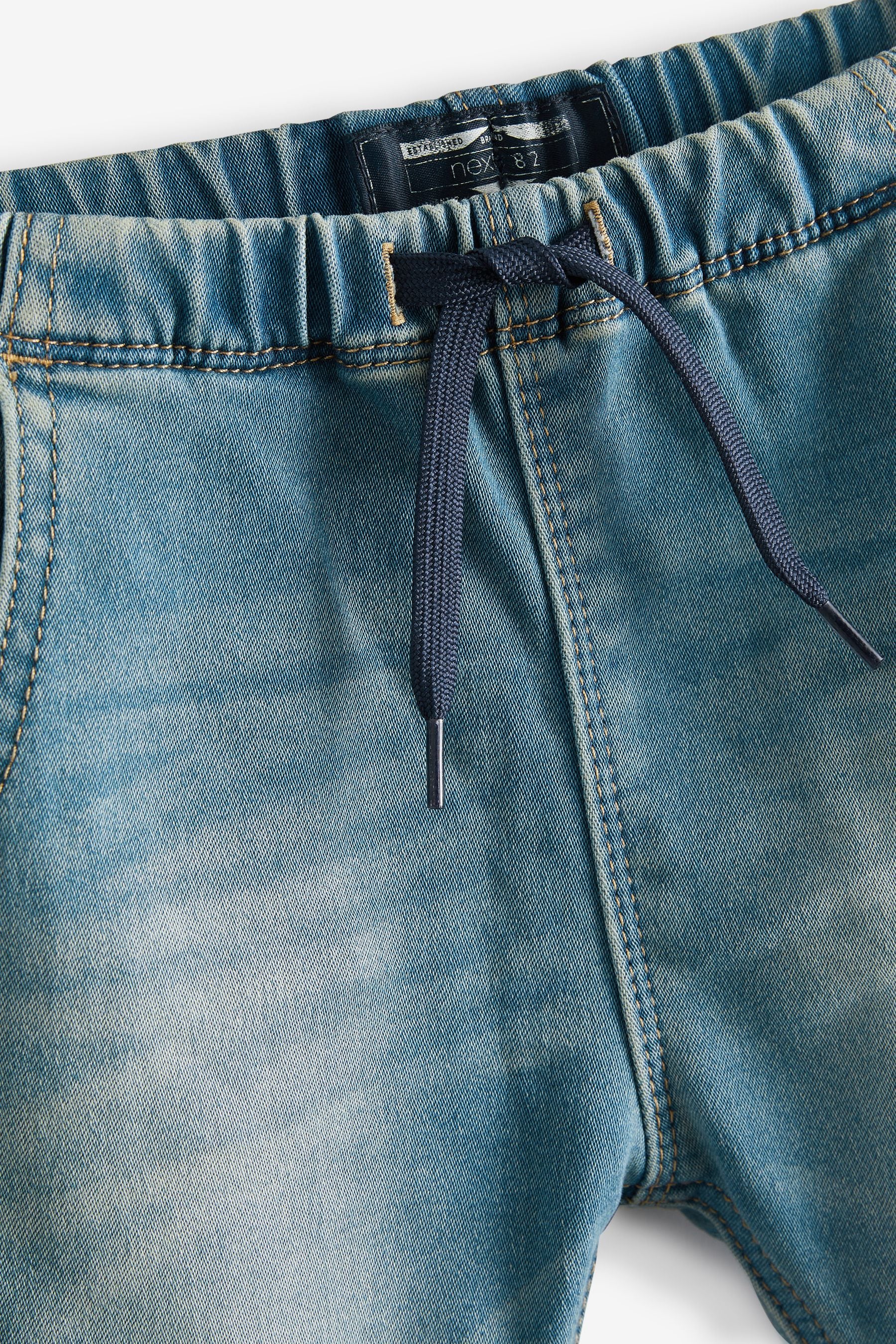 Mid Blue Denim Super Soft Pull-On Jeans With Stretch (3mths-7yrs)