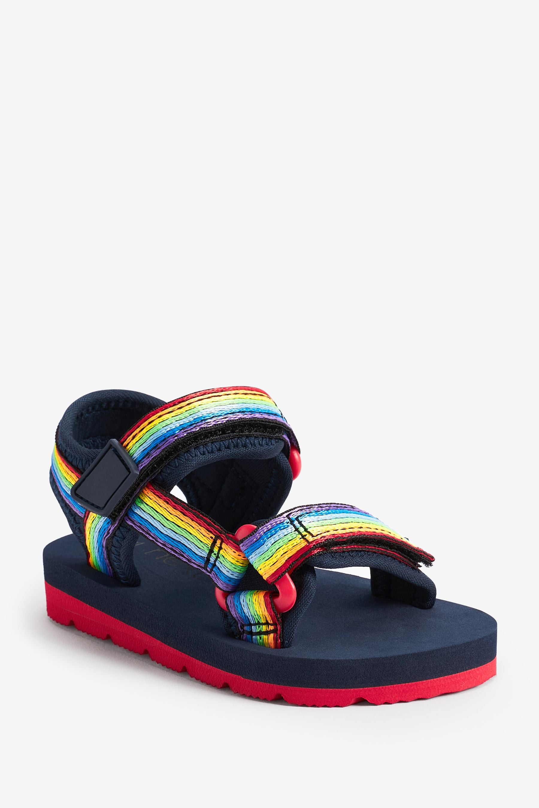 Navy/ Rainbow Strap Touch Fasten Trekker Sandals