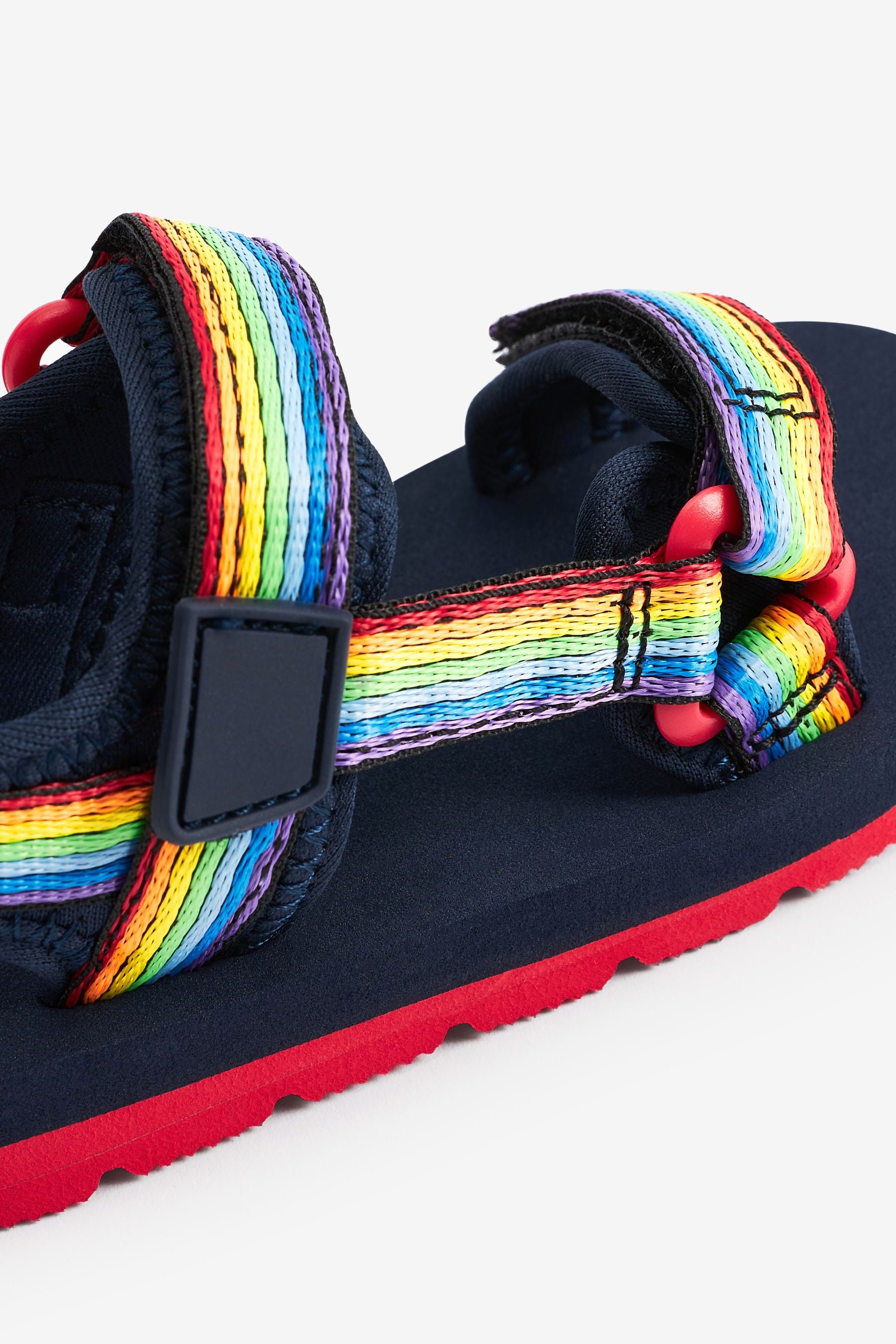 Navy/ Rainbow Strap Touch Fasten Trekker Sandals