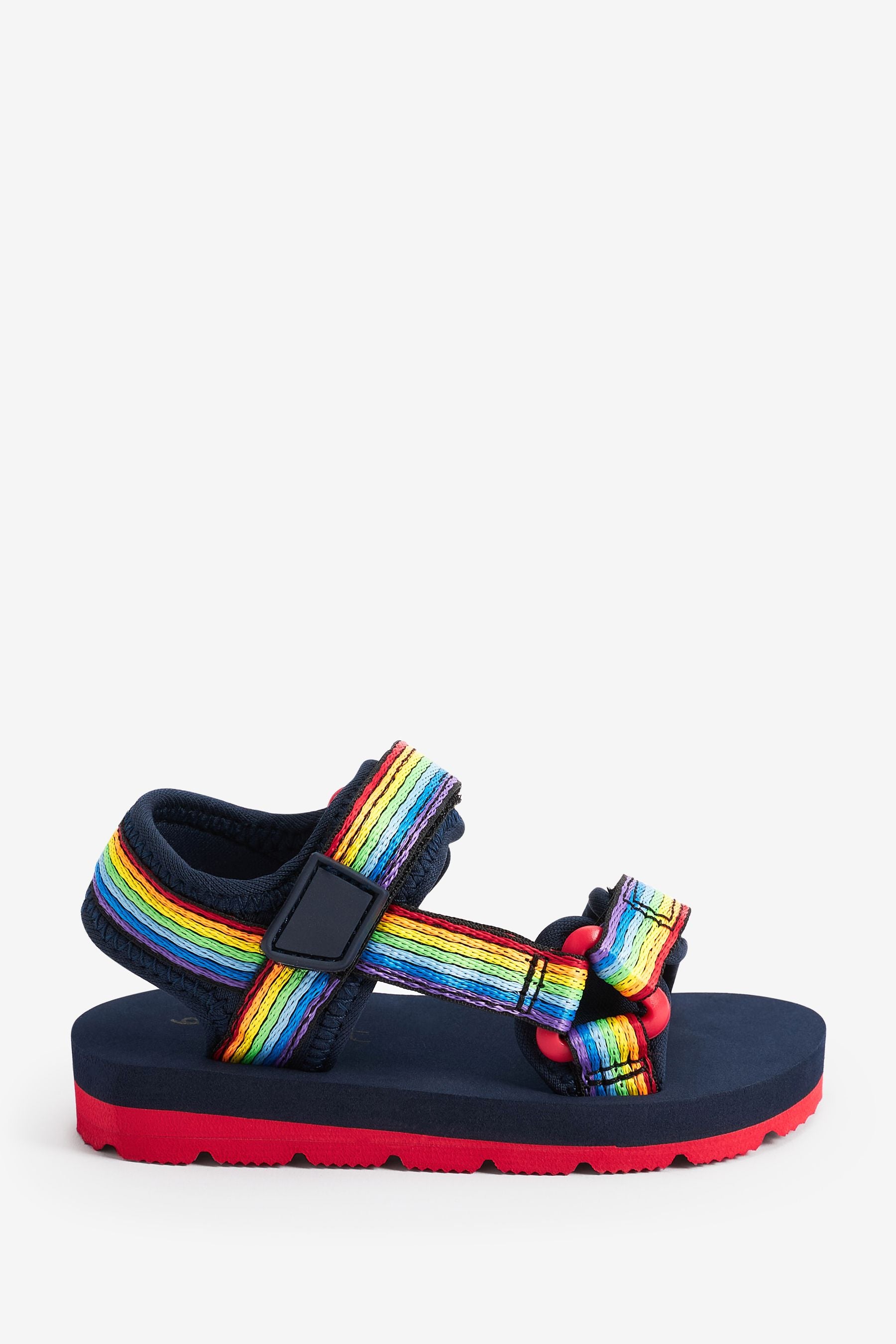 Navy/ Rainbow Strap Touch Fasten Trekker Sandals