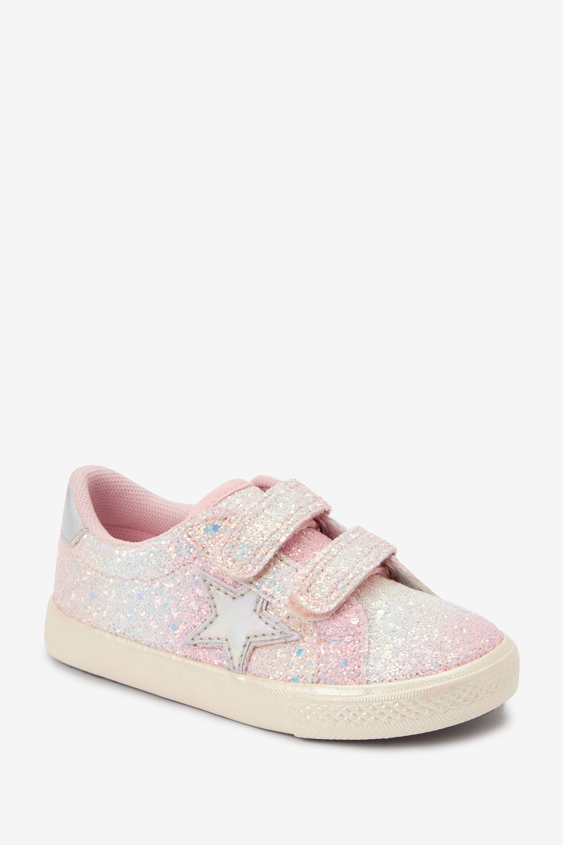 Pink Glitter Star Trainers