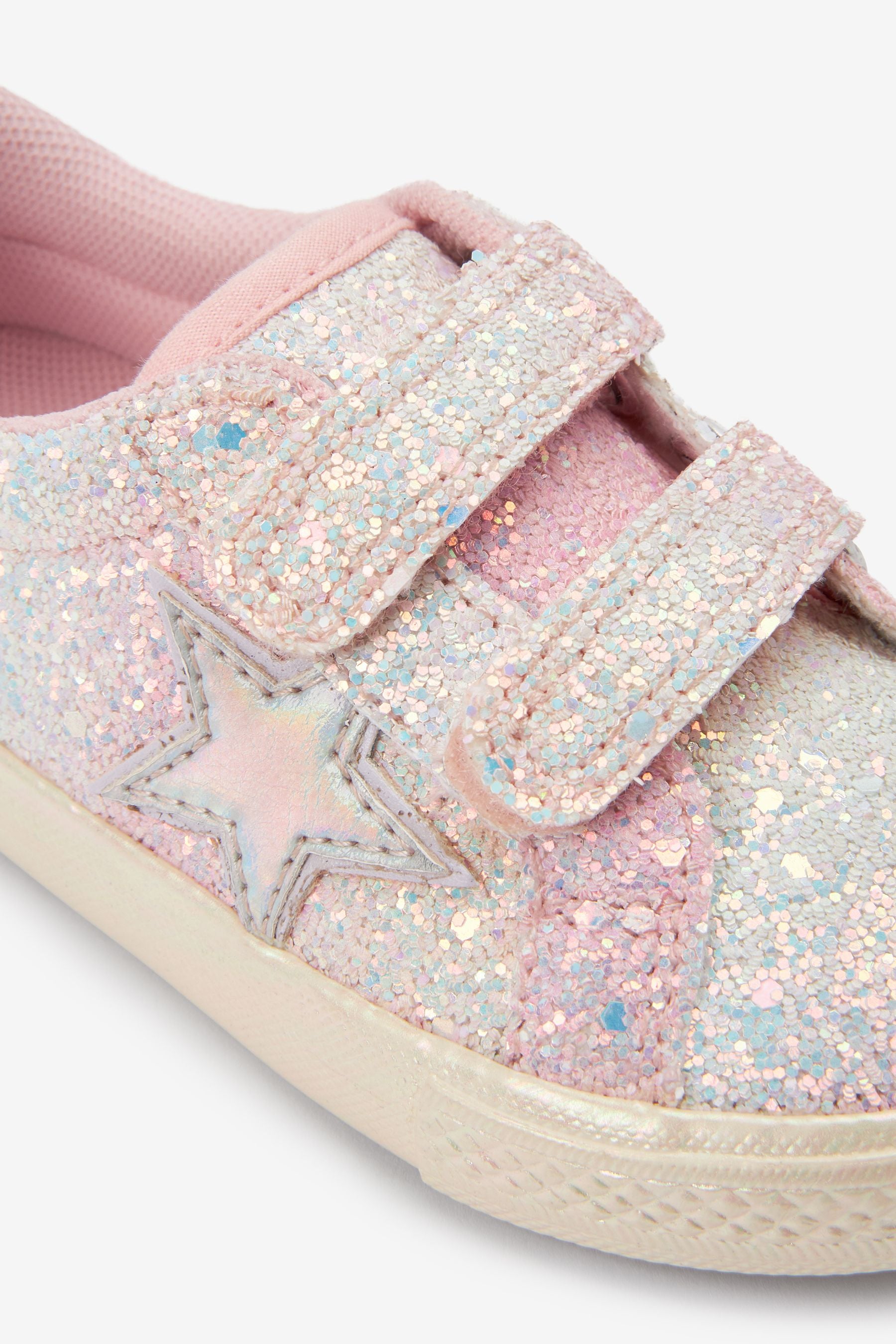 Pink Glitter Star Trainers