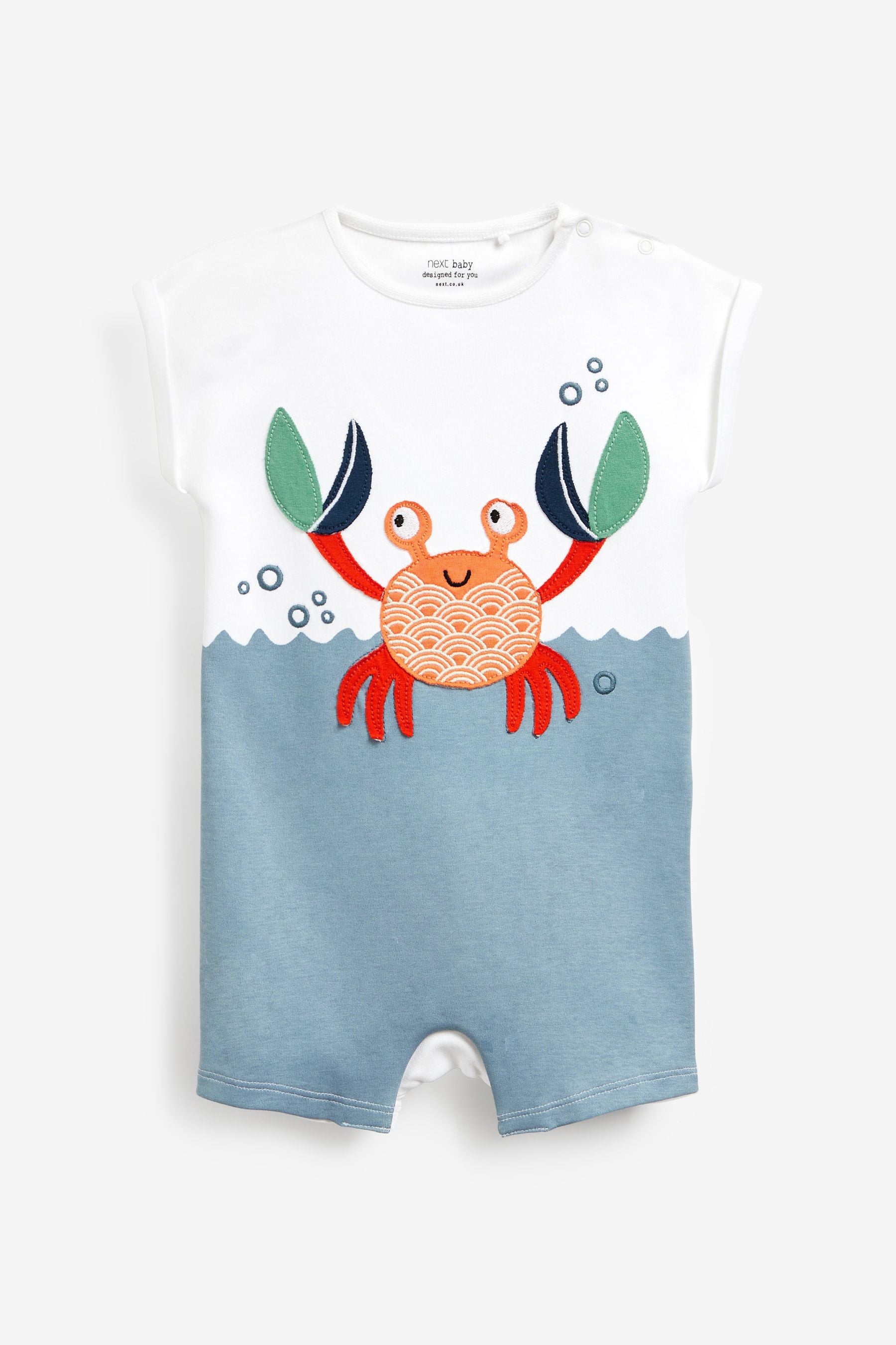 Blue Sealife 5 Pack Print Rompers (0mths-3yrs)