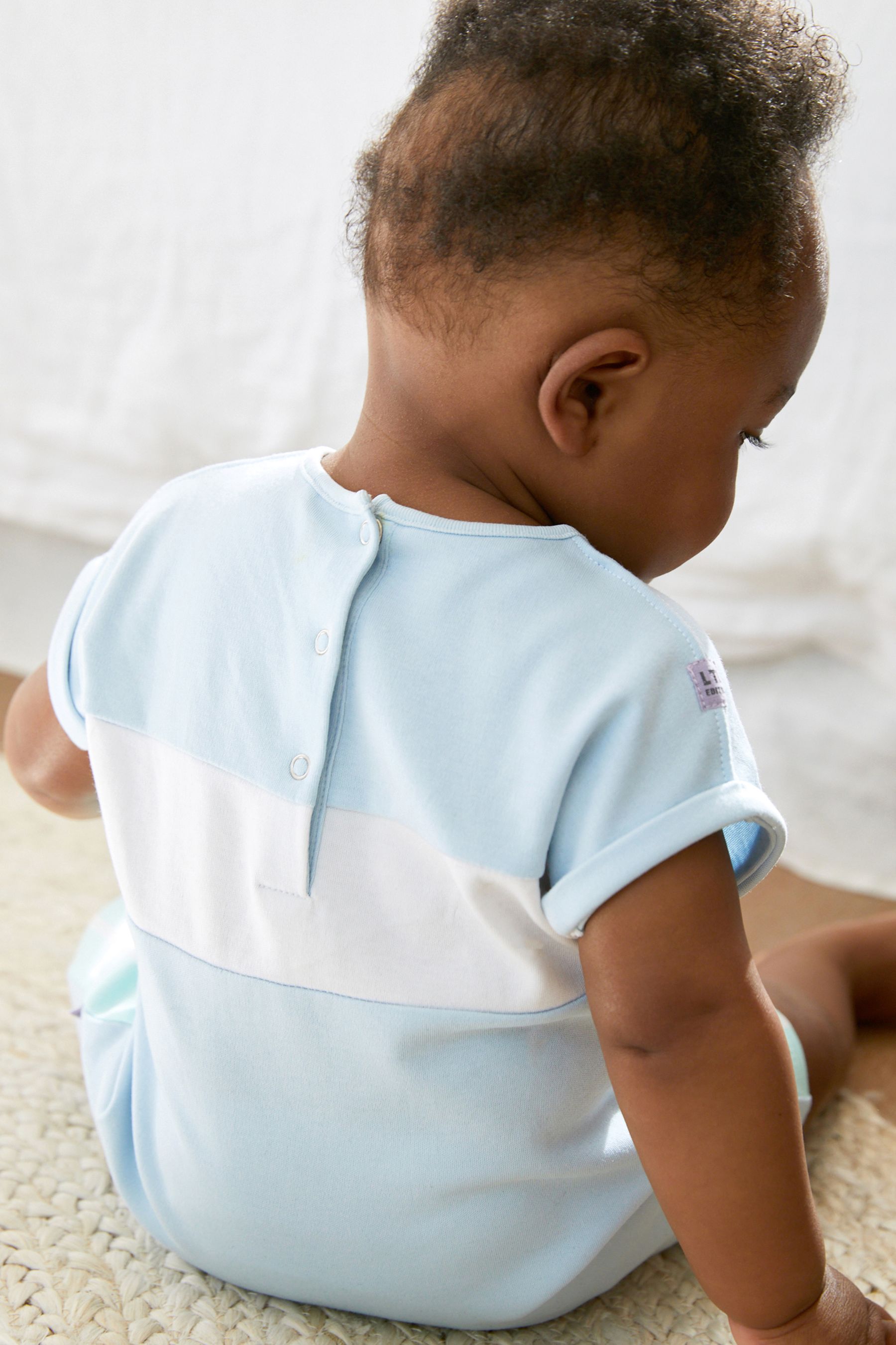 Pastel Blue Baby Baby 3 Pack Rompers (0mths-3yrs)