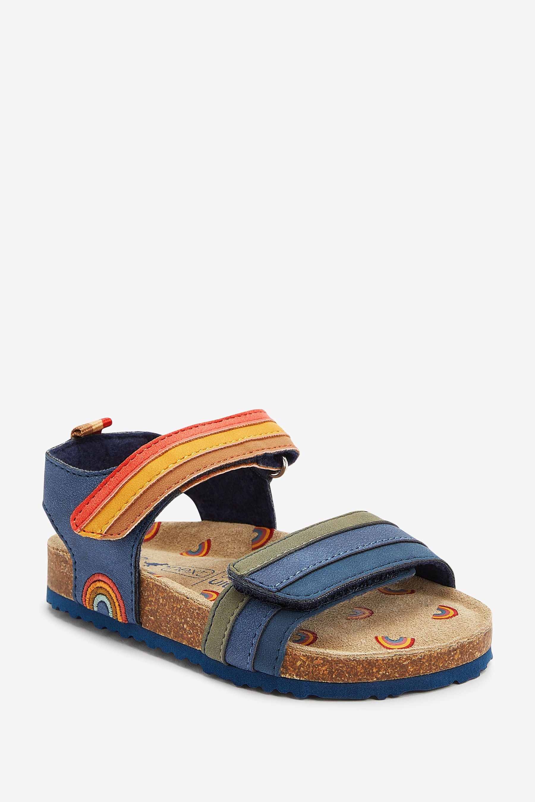 Navy Rainbow Corkbed Comfort Sandals