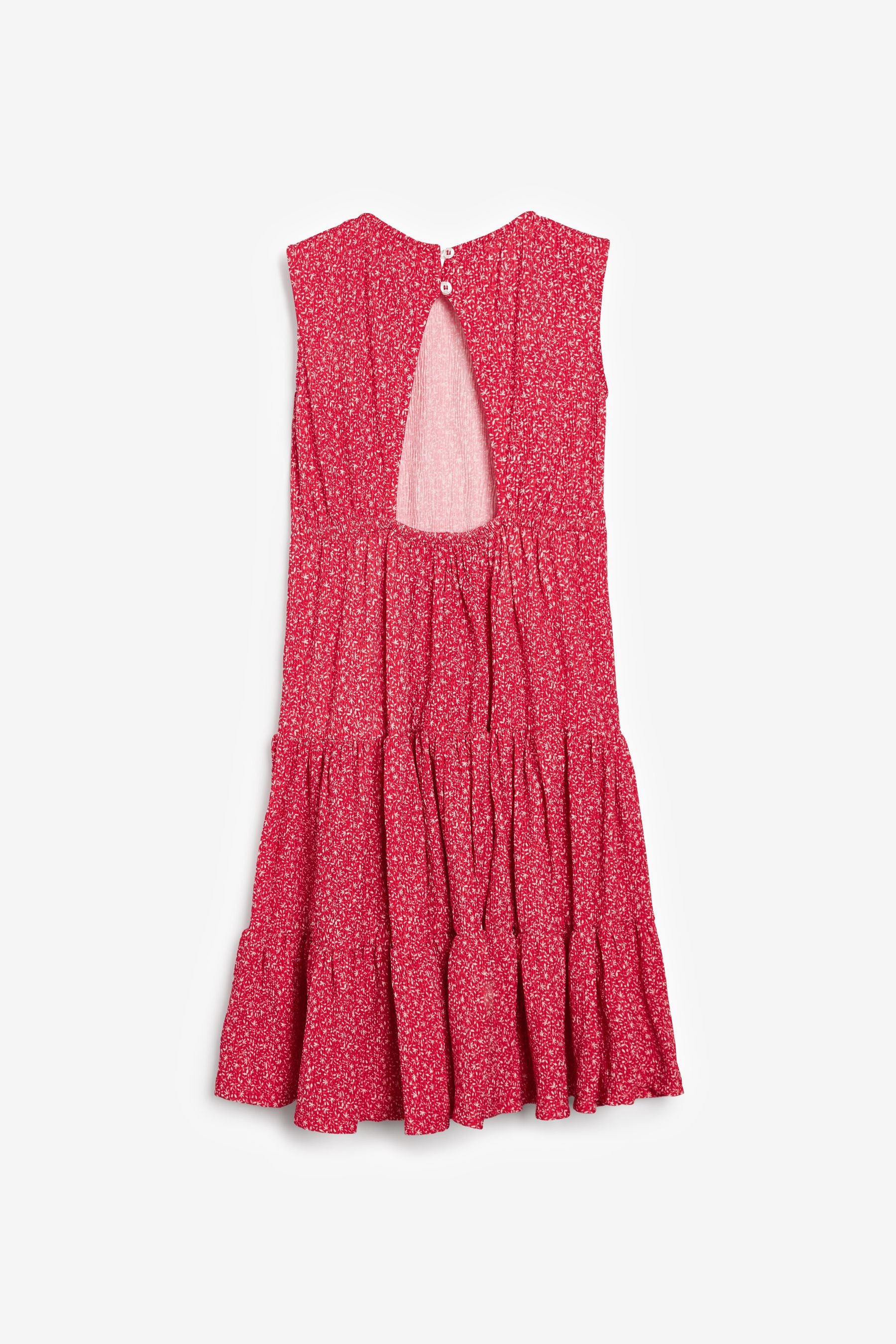 Red Ditsy Tiered Maxi Dress (3-16yrs)