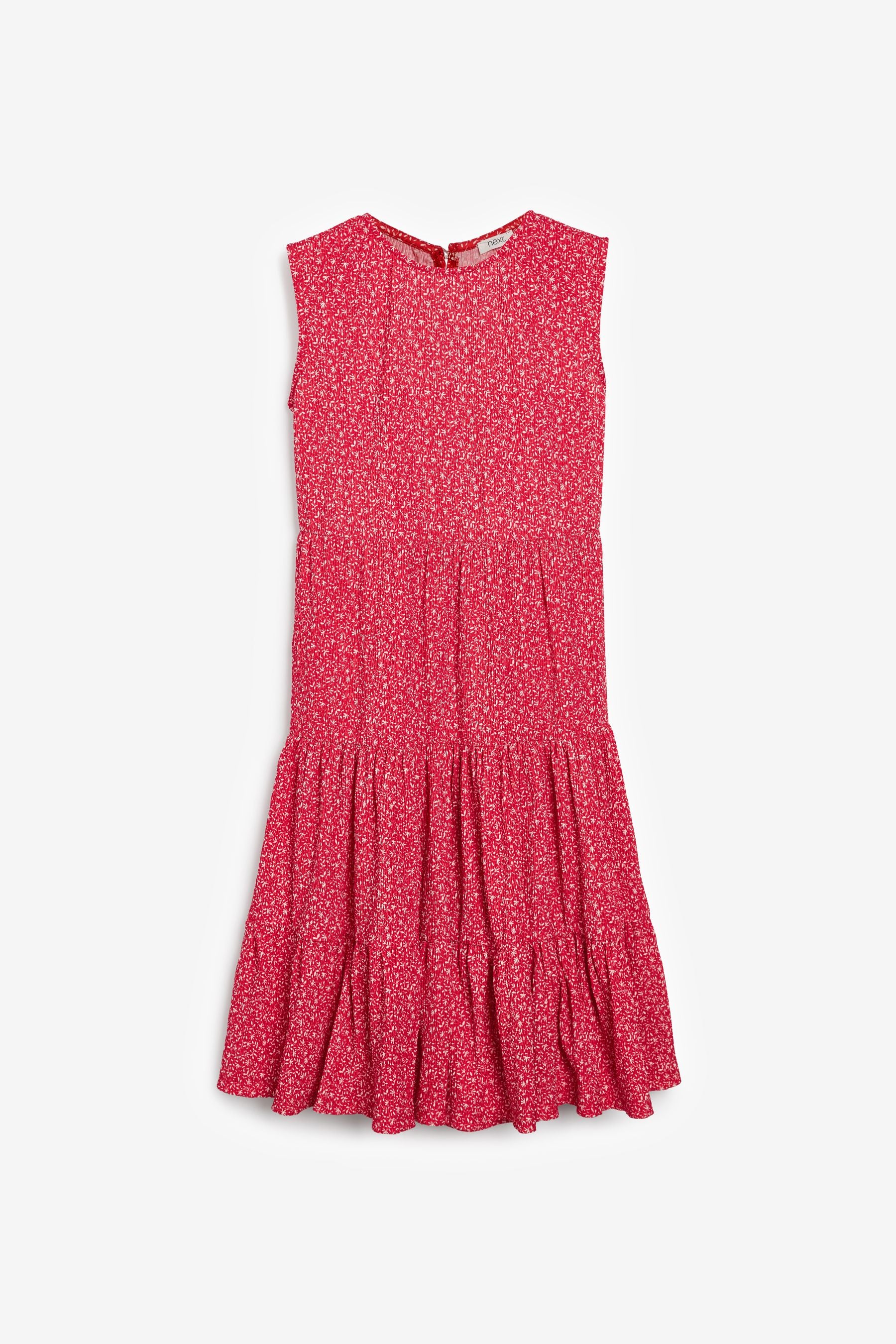 Red Ditsy Tiered Maxi Dress (3-16yrs)