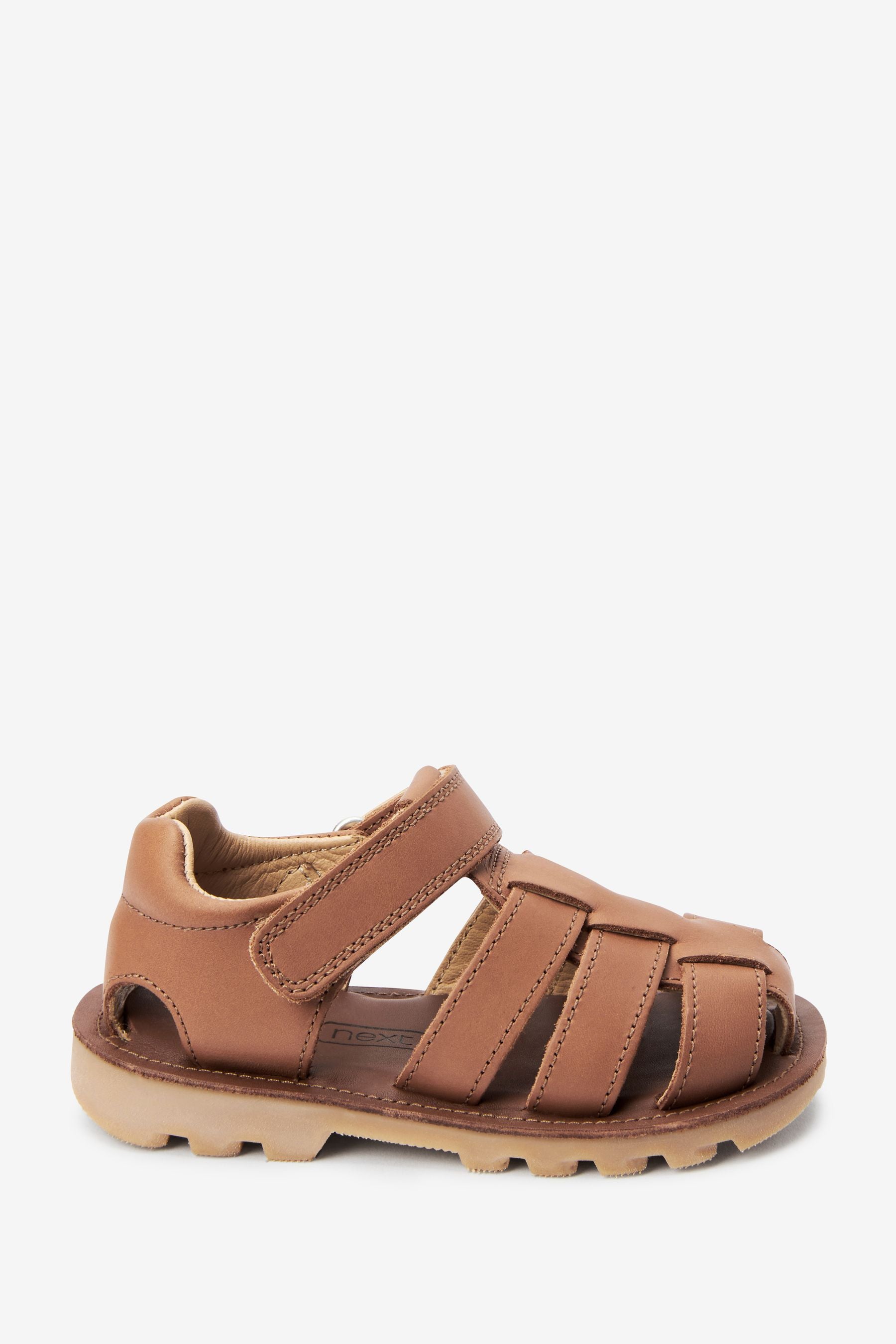 Tan Brown Leather Sandals