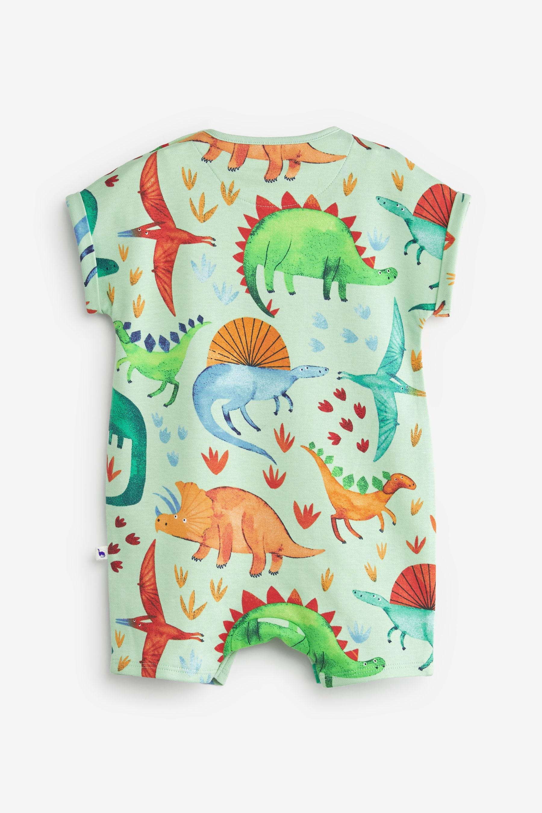 Bright Blue Dinosaur Baby 5 Pack Print Rompers (0mths-3yrs)