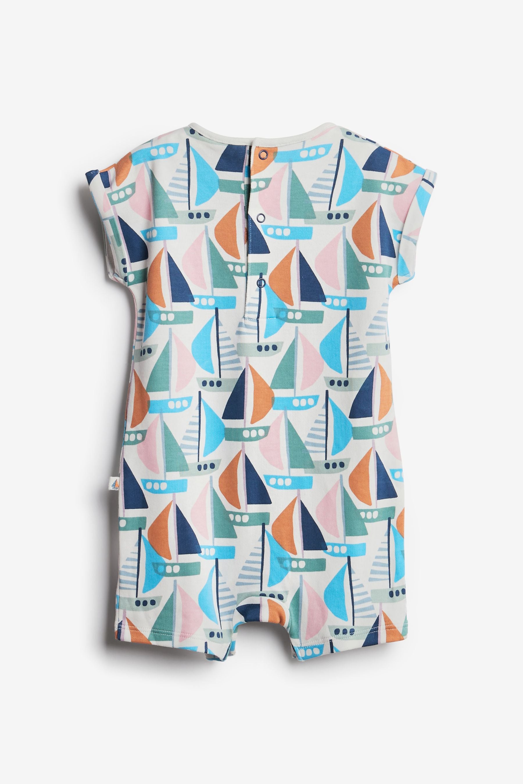 Blue Boat 4 Pack Baby Printed Rompers (0mths-3yrs)