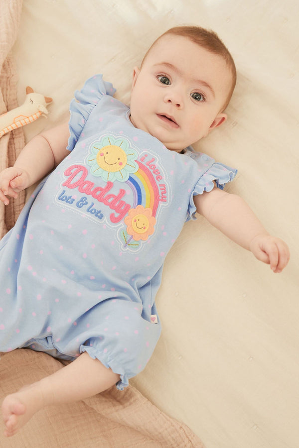 Blue Daddy Retro Baby Single Romper (0mths-3yrs)