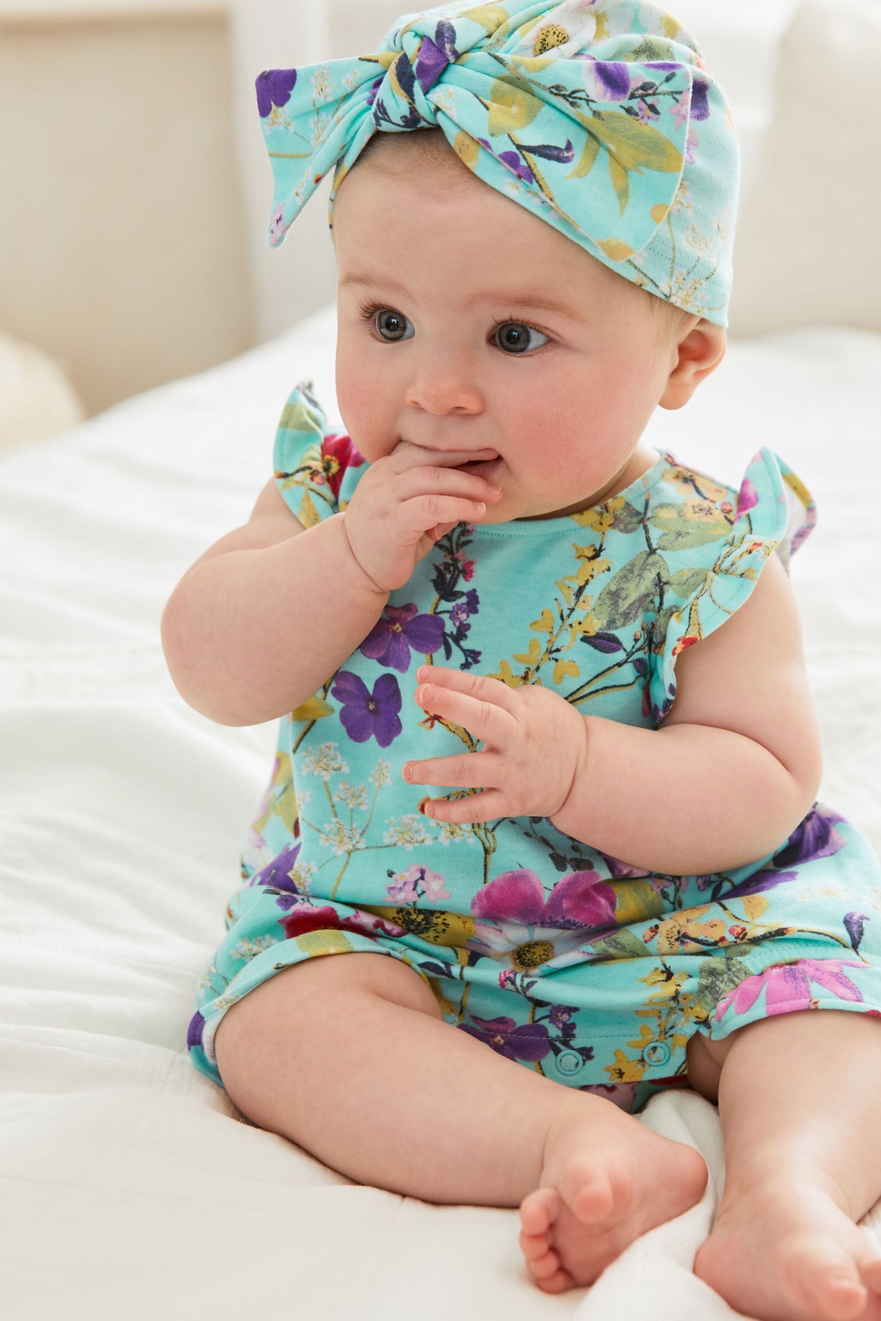 Bright Floral Baby 4 Pack Rompers (0mths-3yrs)