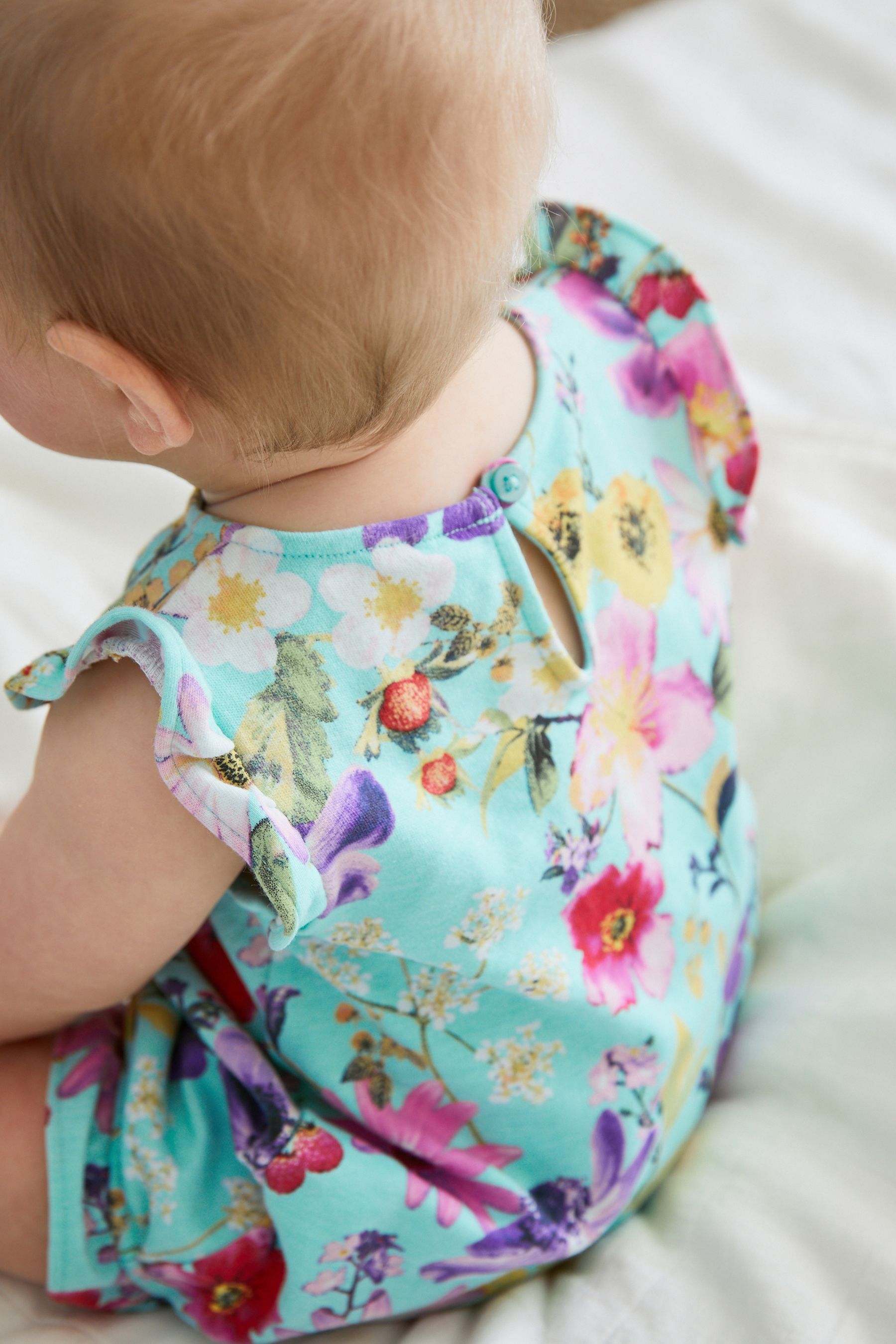 Bright Floral Baby 4 Pack Rompers (0mths-3yrs)