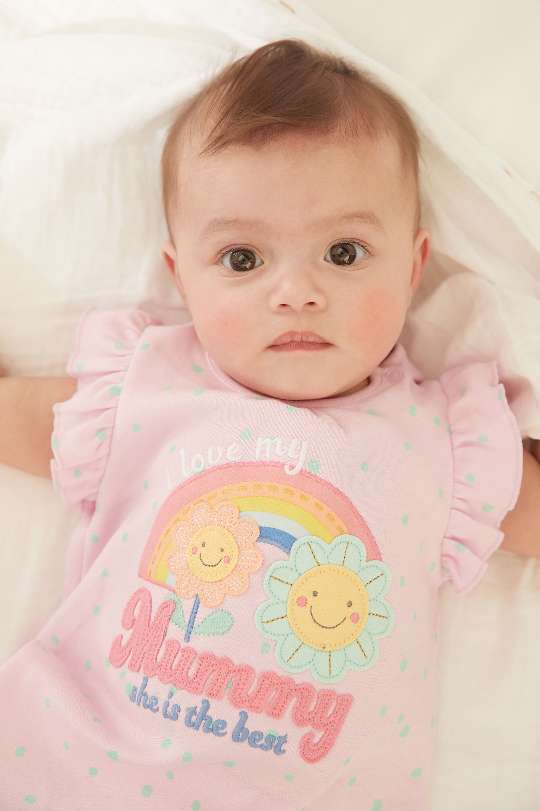 Pink Mummy Retro Baby Single Romper (0mths-3yrs)