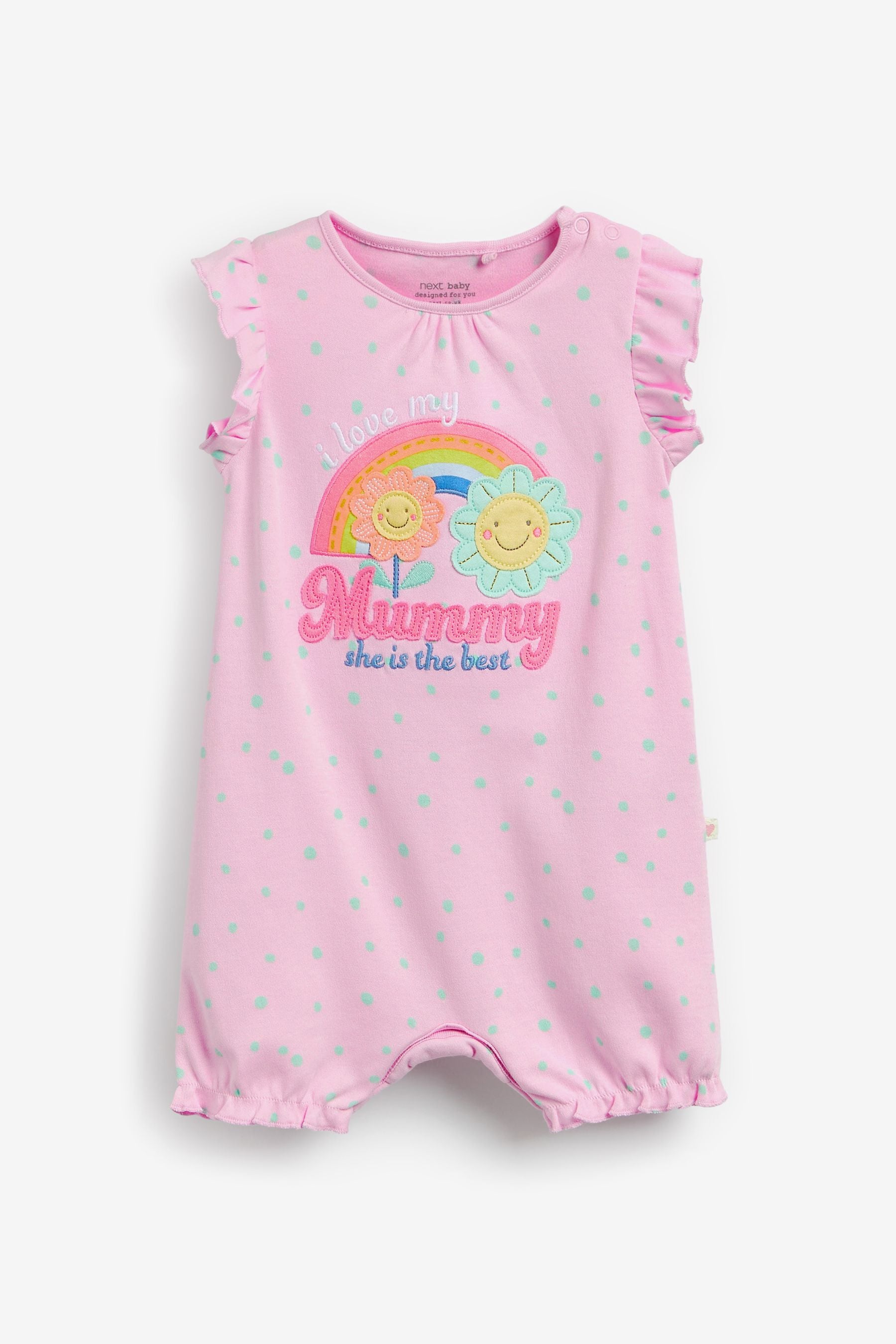 Pink Mummy Retro Baby Single Romper (0mths-3yrs)