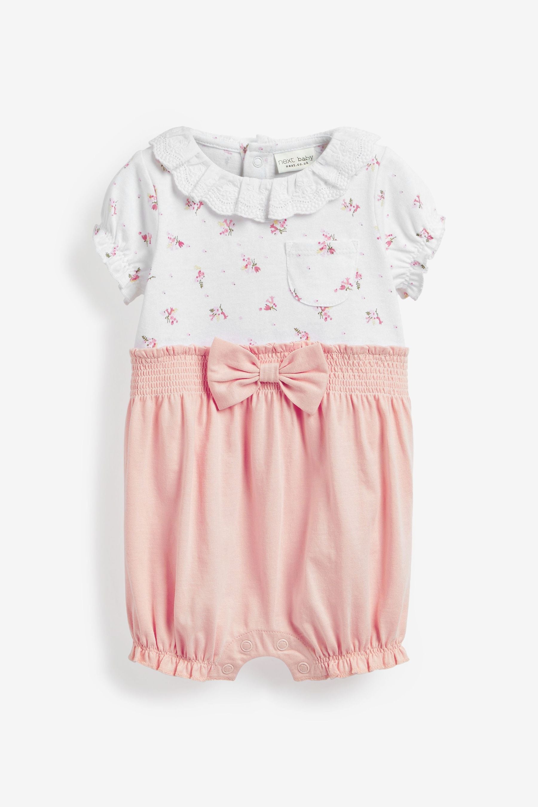 Pink Baby Jersey Romper (0mths-2yrs)