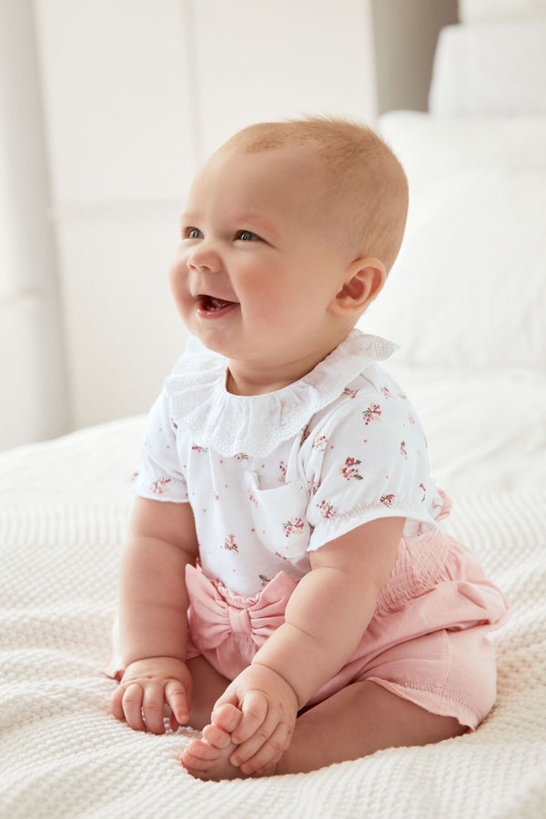 Pink Baby Jersey Romper (0mths-2yrs)