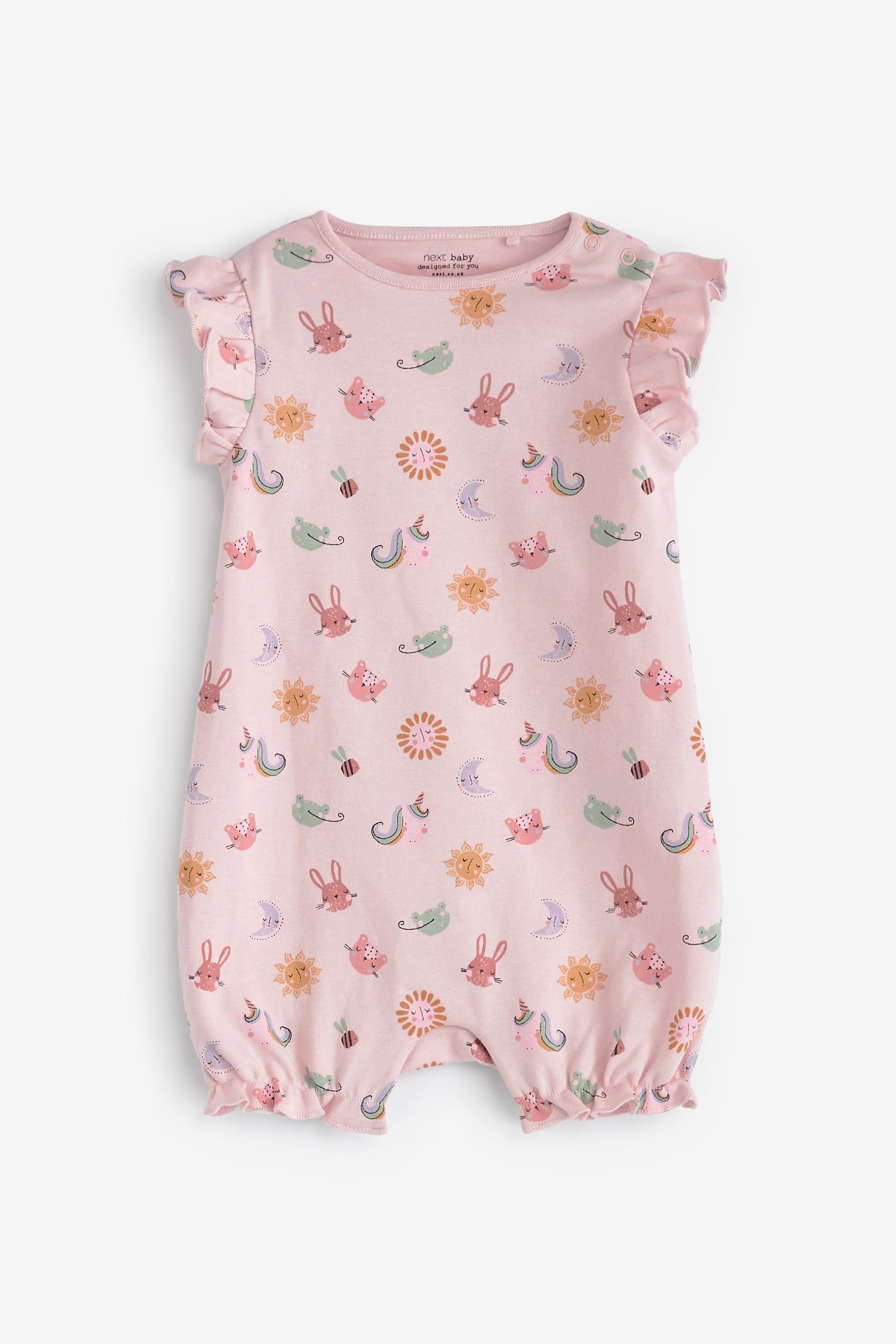 Pink Unicorn Baby 3 Pack Rompers (0mths-3yrs)