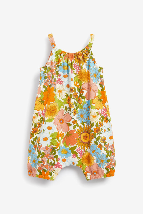 Blue Floral Single Romper (0mths-3yrs)