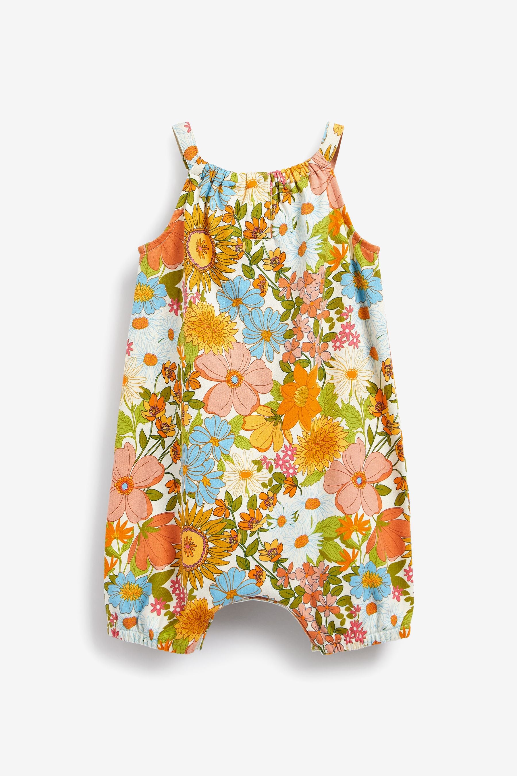 Blue Floral Single Romper (0mths-3yrs)