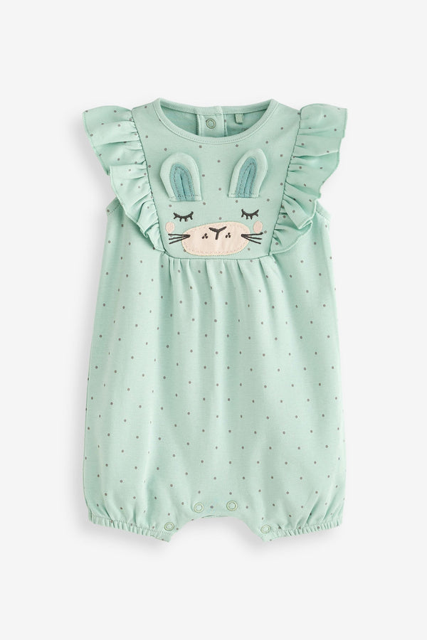 Pink Bunny Face Baby Single Romper (0mths-3yrs)