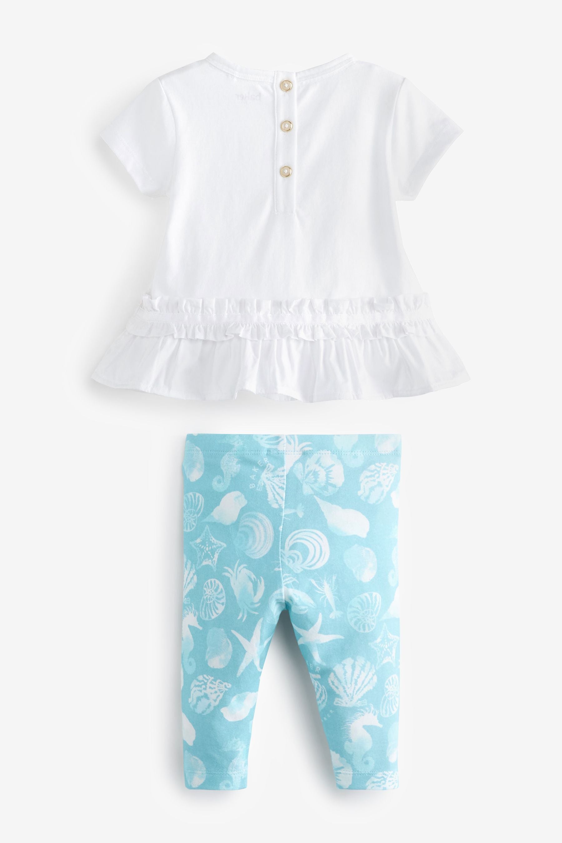 White Baker by Ted Baker White Starfish T-Shirt And Leggings Set